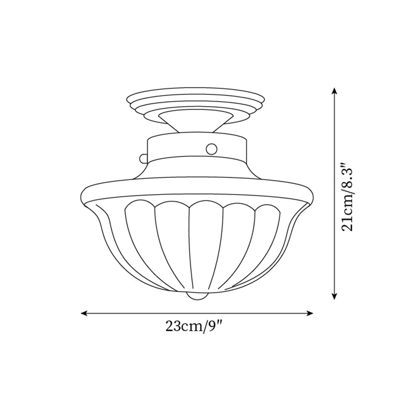 Evola Vintage Opal Glass Ceiling Light - Letslighting