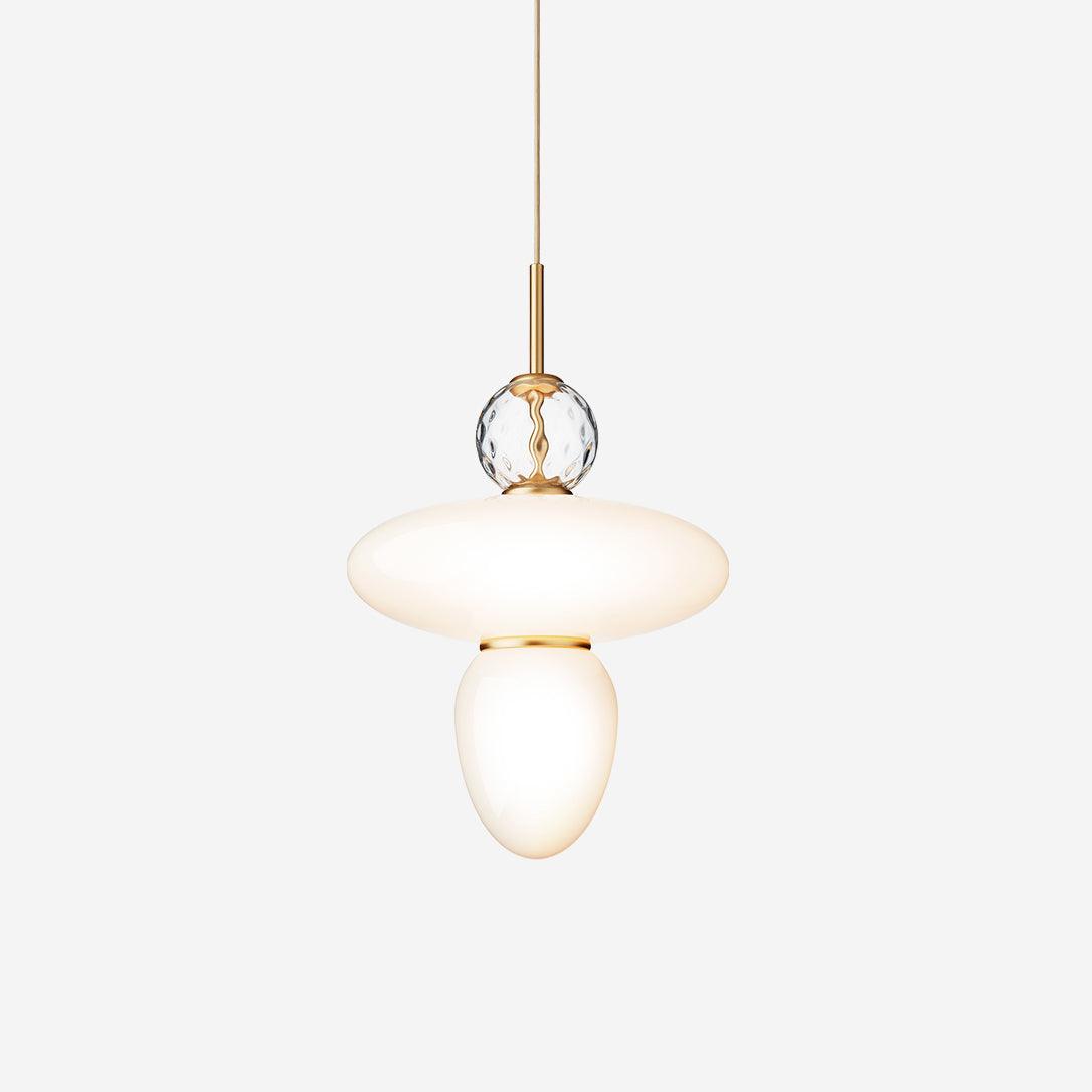 Orbelin Glass and Brass Pendant Lamp - Letslighting