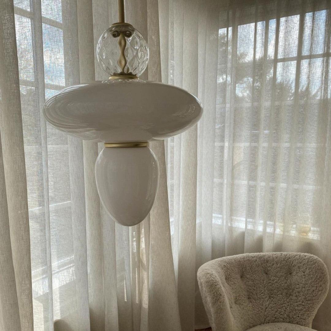 Orbelin Glass and Brass Pendant Lamp - Letslighting