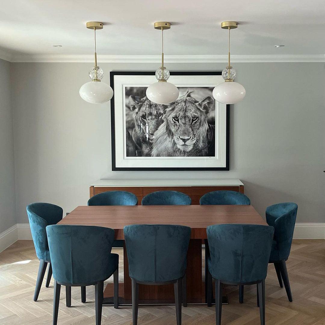 Orbelin Glass and Brass Pendant Lamp - Letslighting