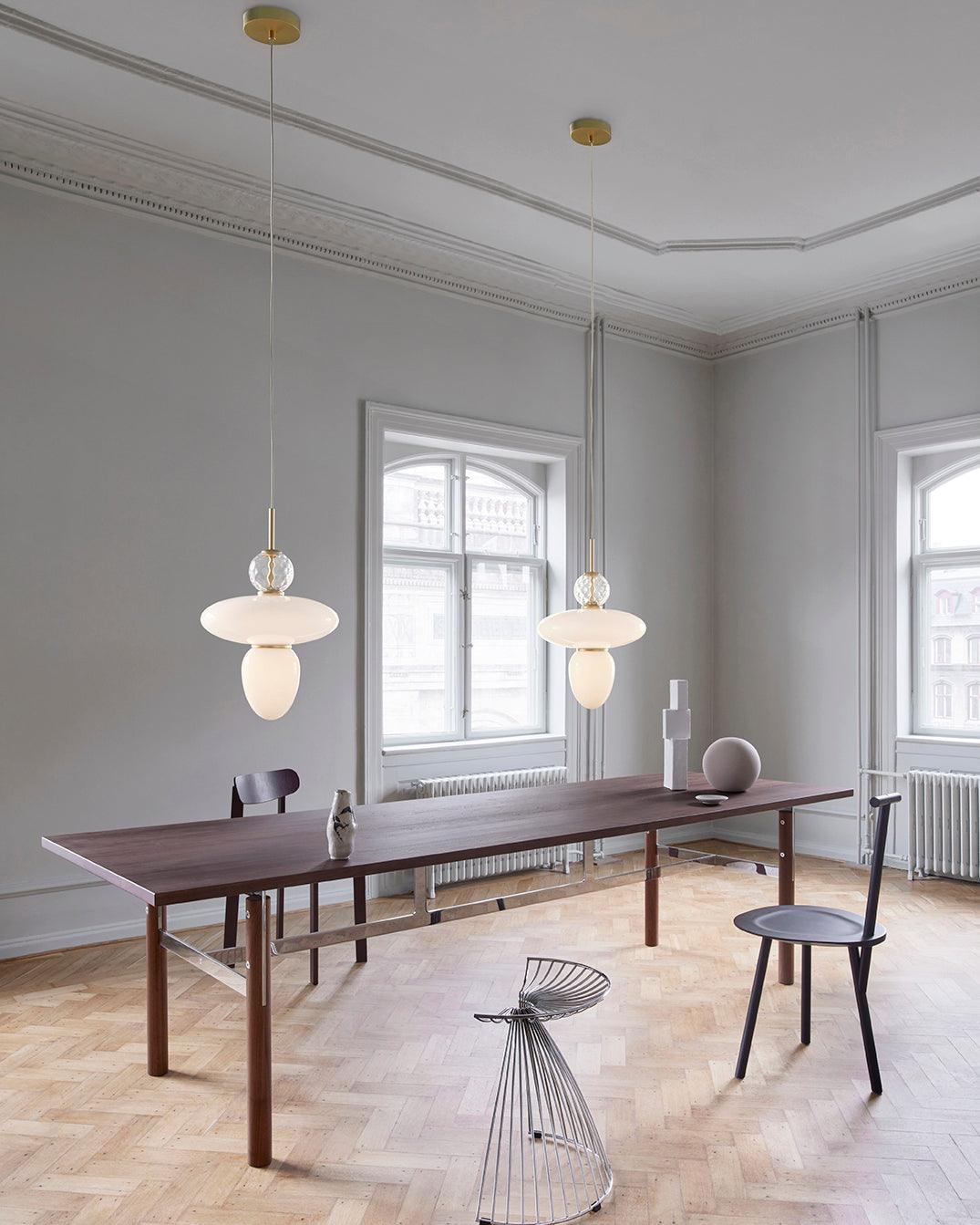 Orbelin Glass and Brass Pendant Lamp - Letslighting