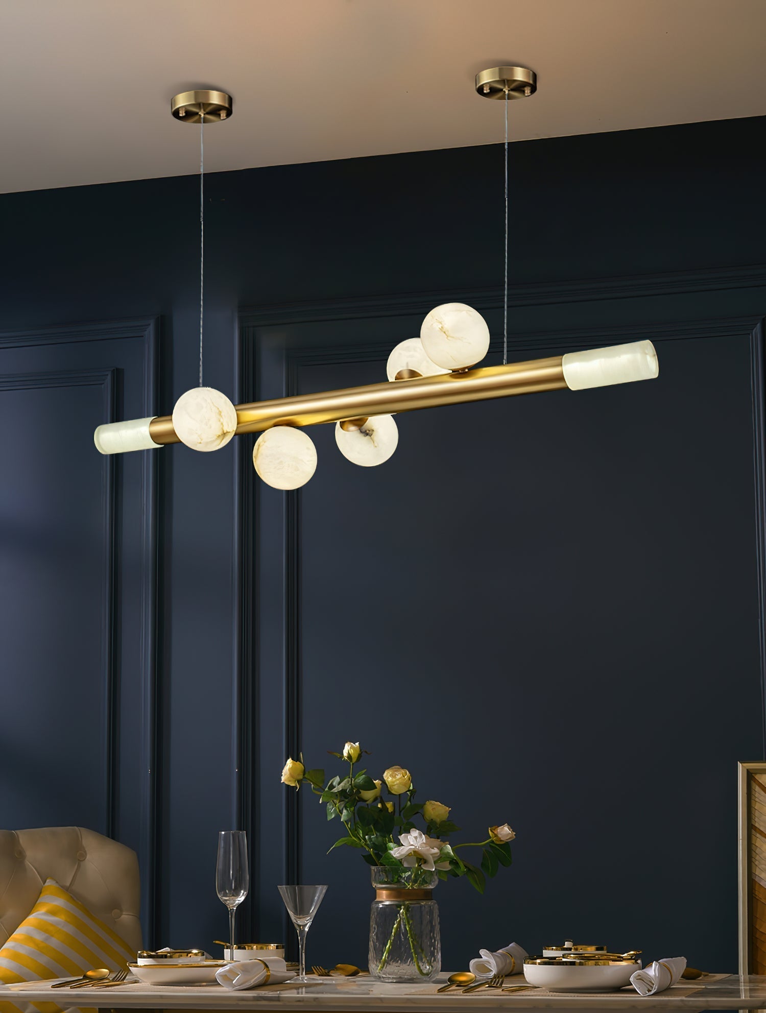 Avaros Modern Minimalist Alabaster Pendant Light - Letslighting