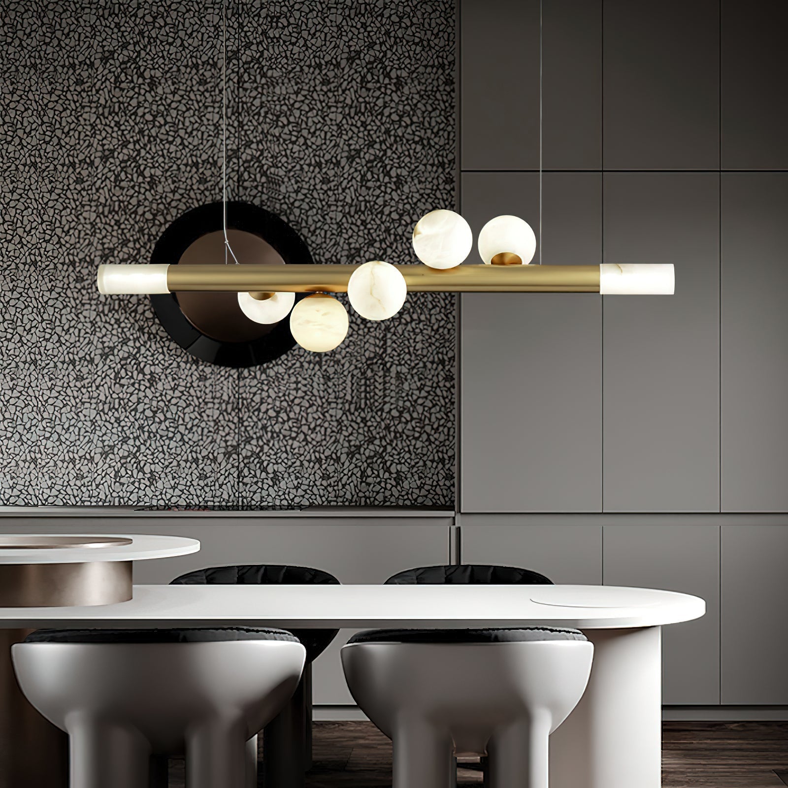 Avaros Modern Minimalist Alabaster Pendant Light - Letslighting