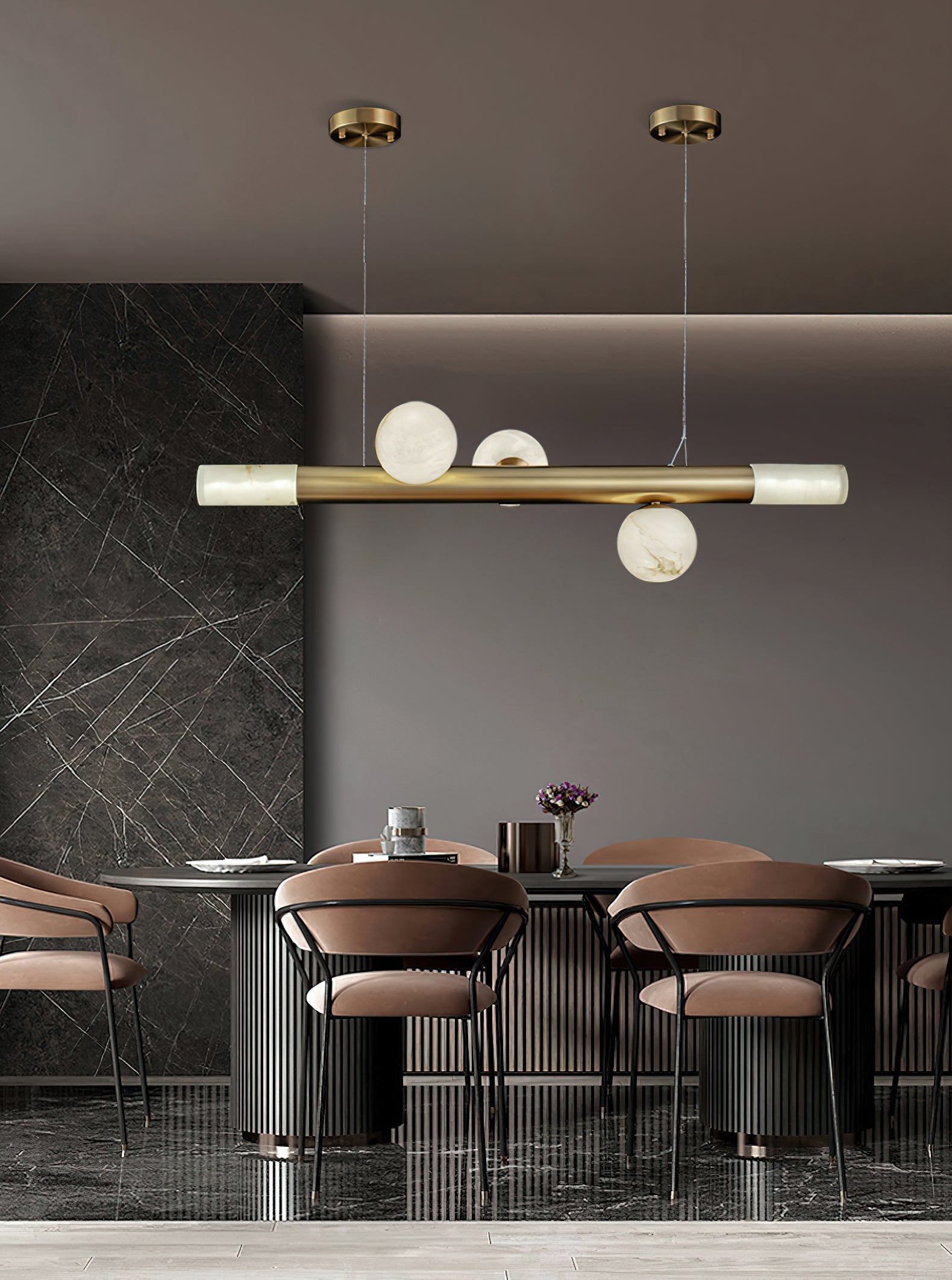 Avaros Modern Minimalist Alabaster Pendant Light - Letslighting