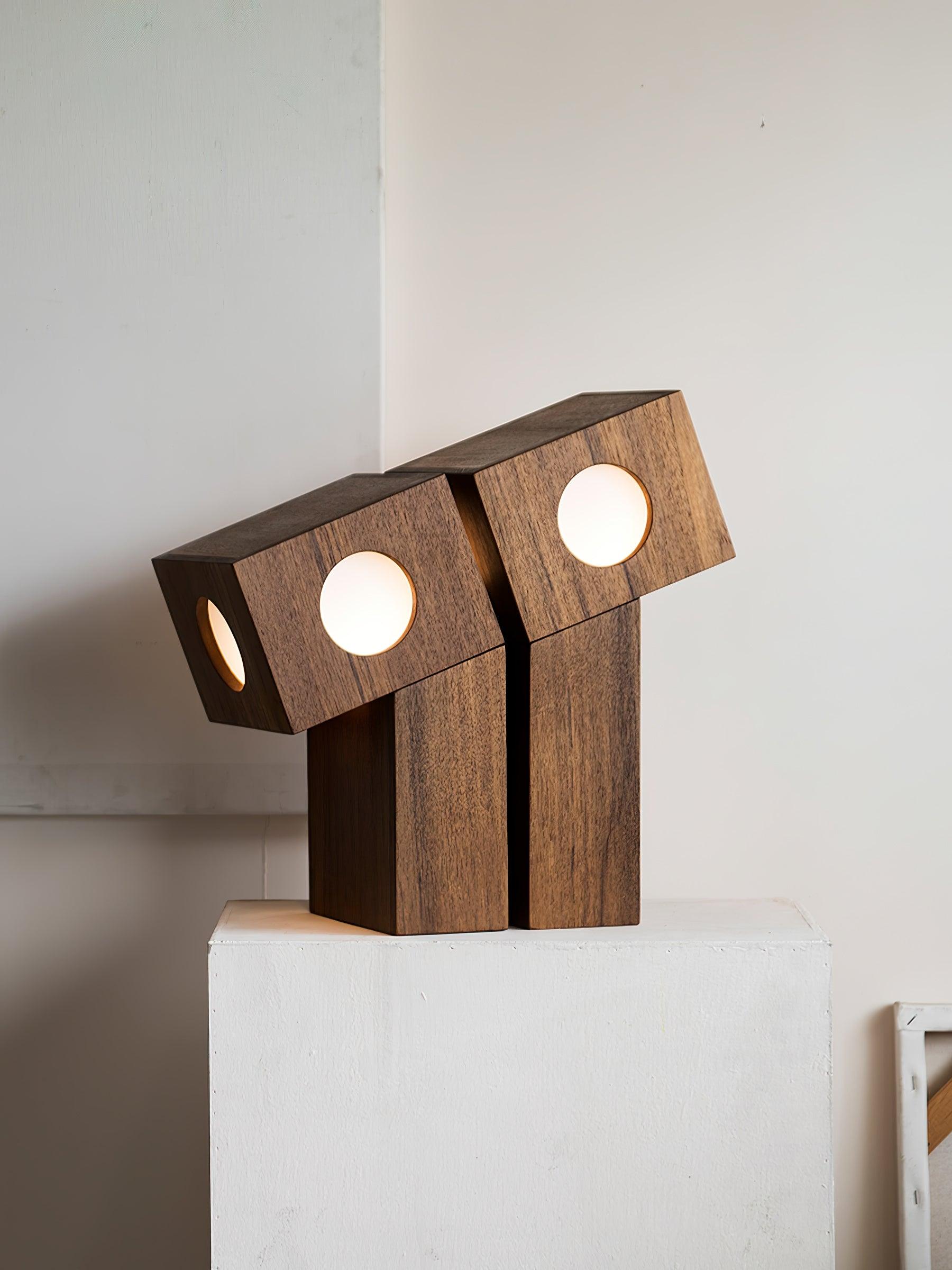 Geo Modern Wood Table Lamp - Letslighting