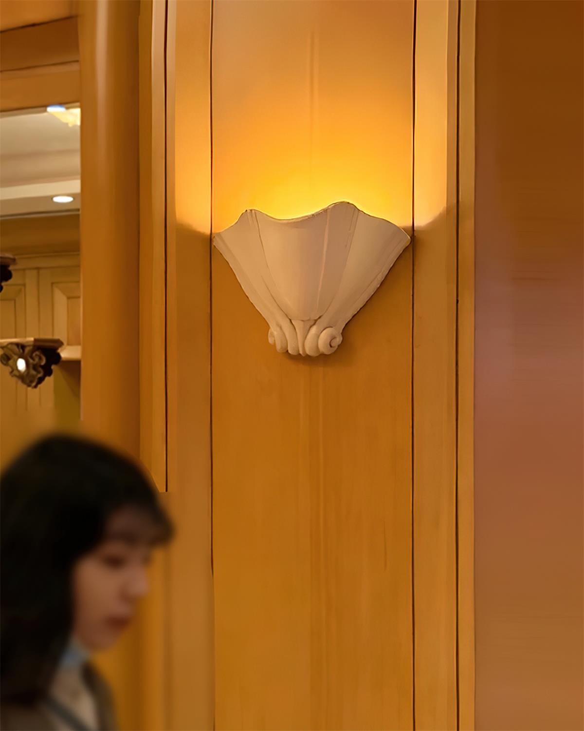 Ysola White Plaster Shell Wall Lamp - Letslighting