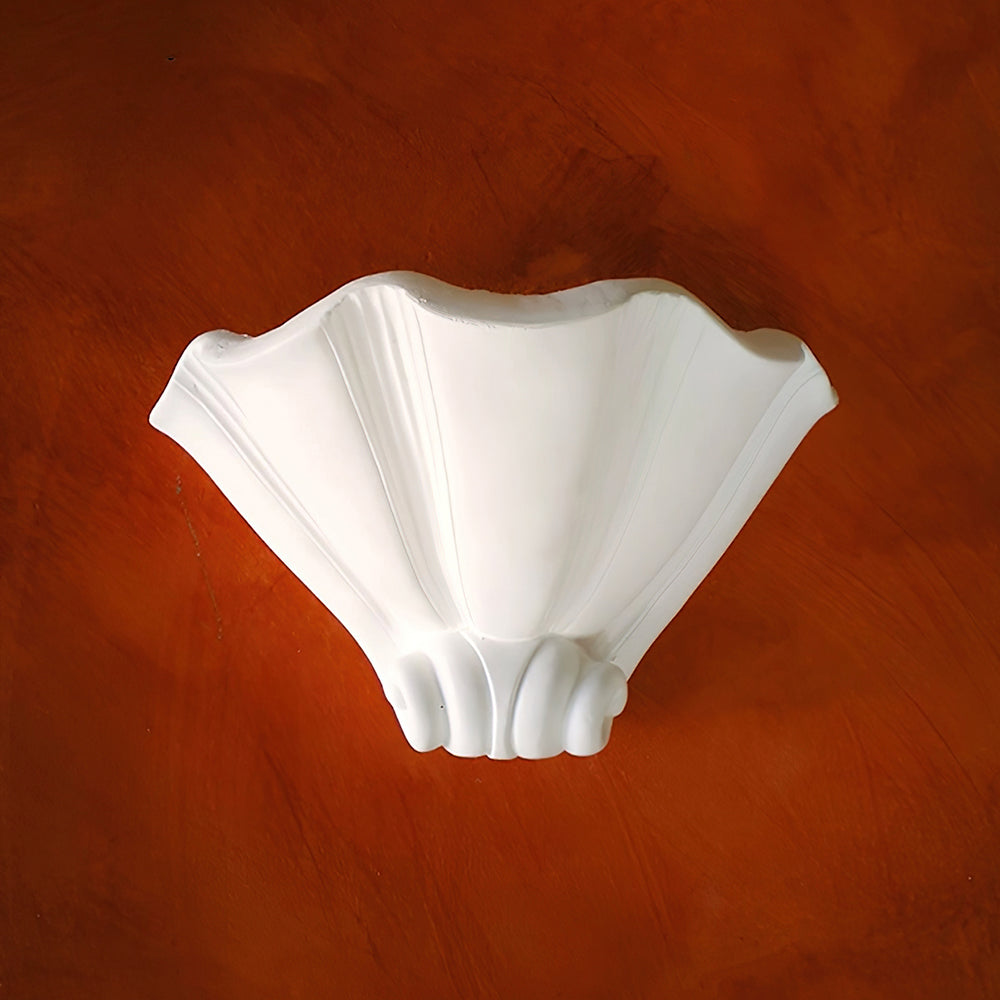 Ysola White Plaster Shell Wall Lamp - Letslighting
