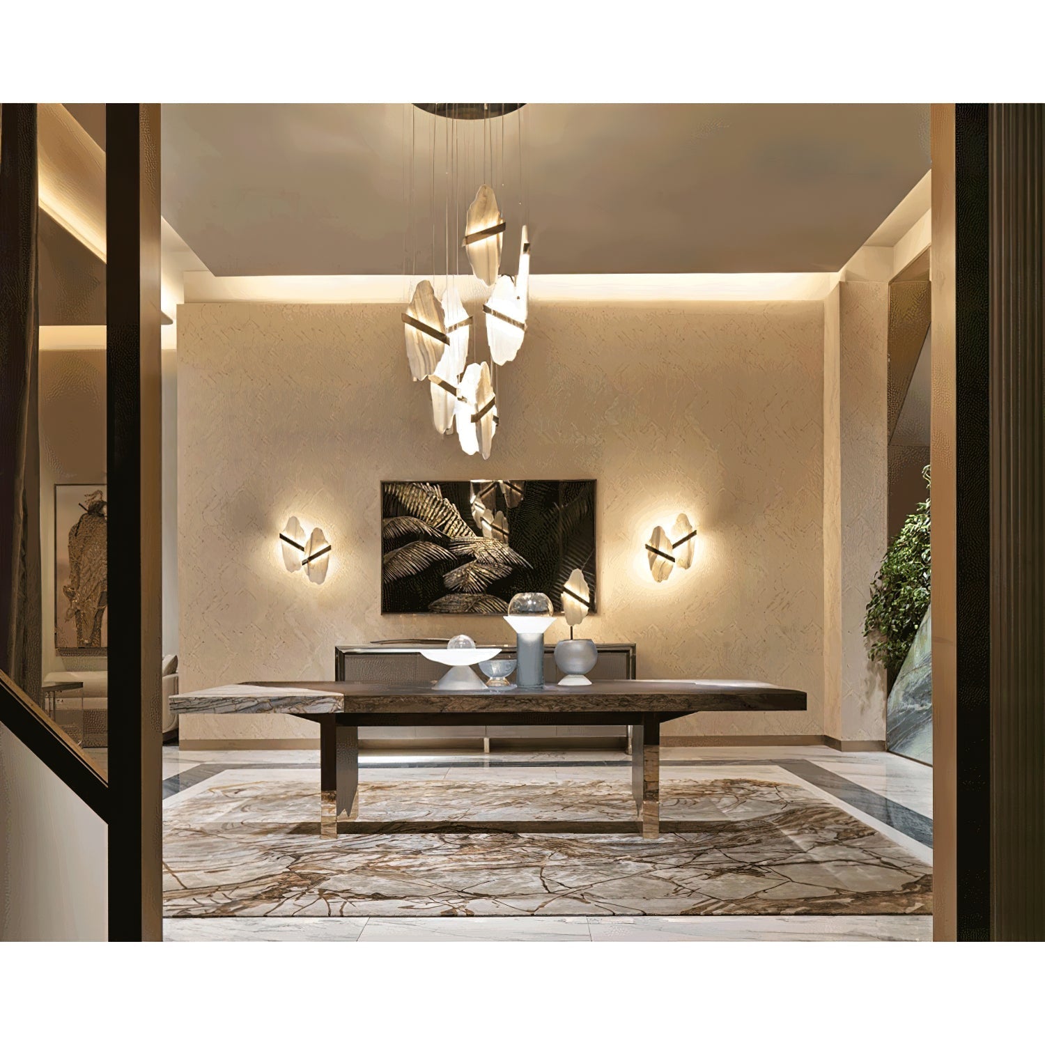 Ollorus Irregular Alabaster Chandelier - Letslighting