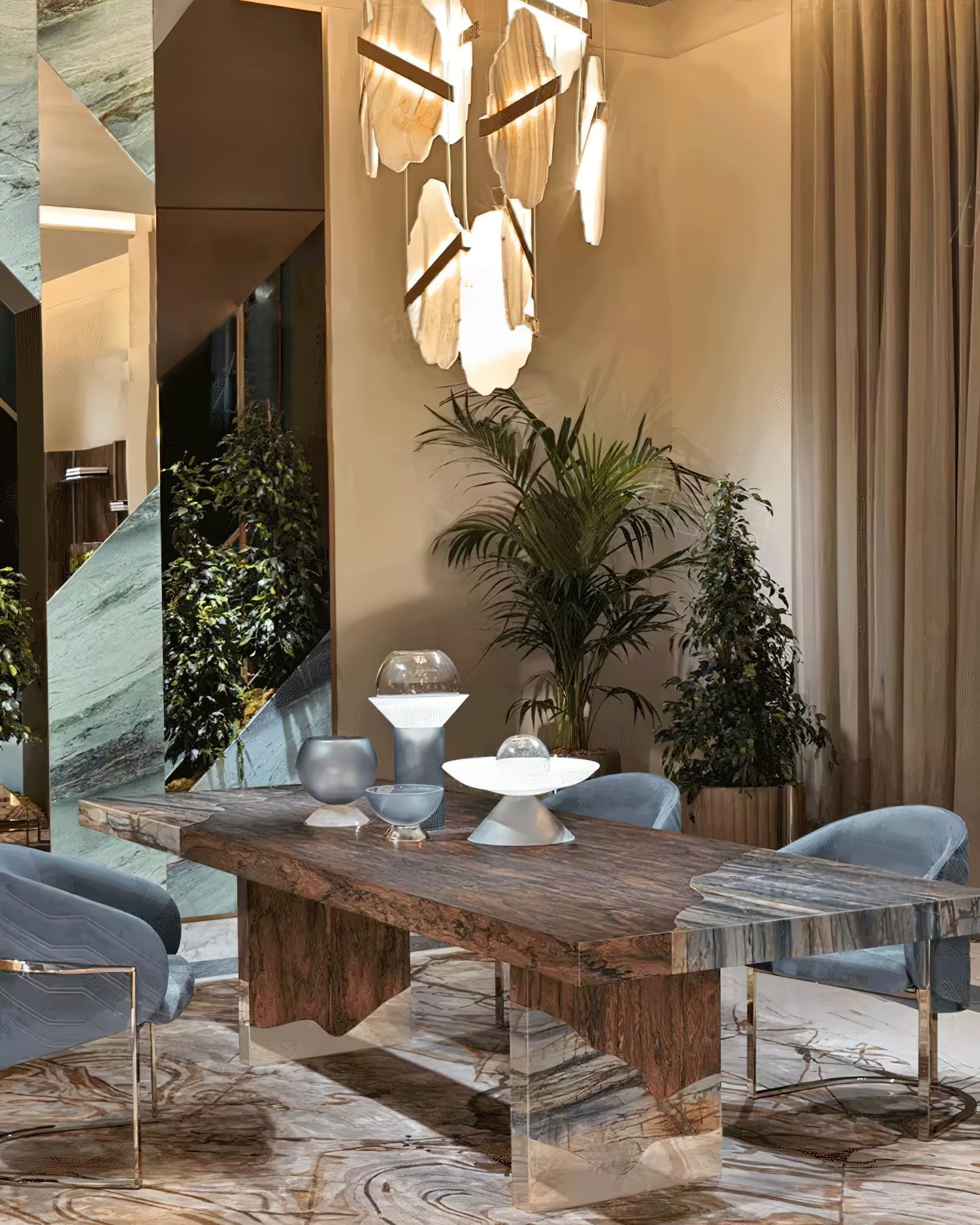 Ollorus Irregular Alabaster Chandelier - Letslighting