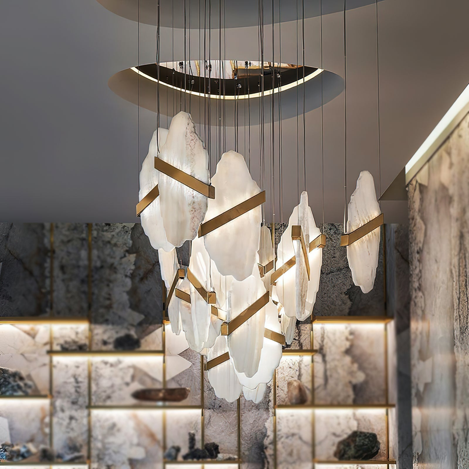 Ollorus Irregular Alabaster Chandelier - Letslighting