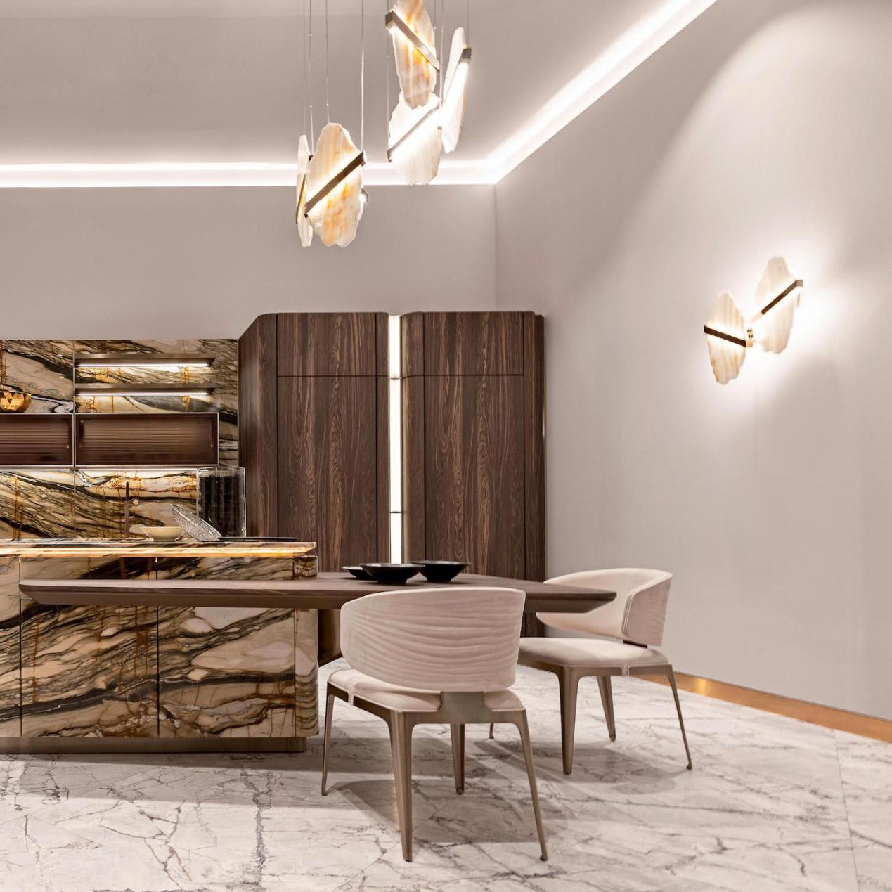 Ollorus Irregular Alabaster Chandelier - Letslighting