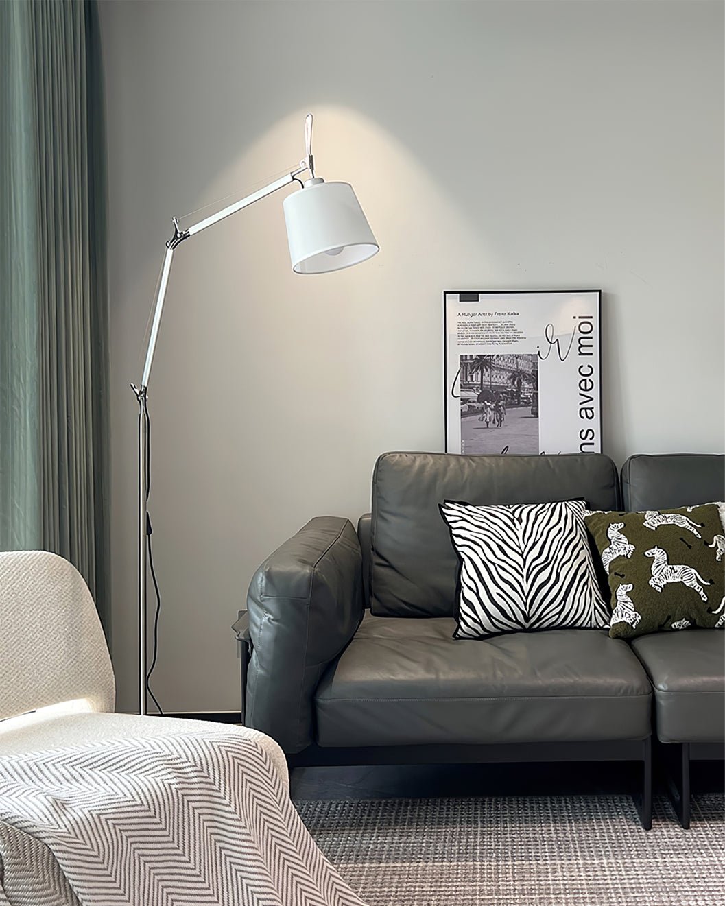 Ciroce Fabric Industrial Floor Lamp - Letslighting