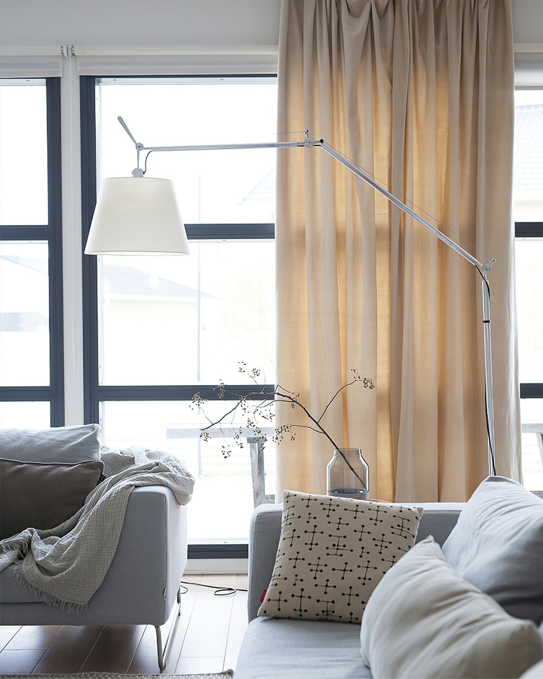 Ciroce Fabric Industrial Floor Lamp - Letslighting
