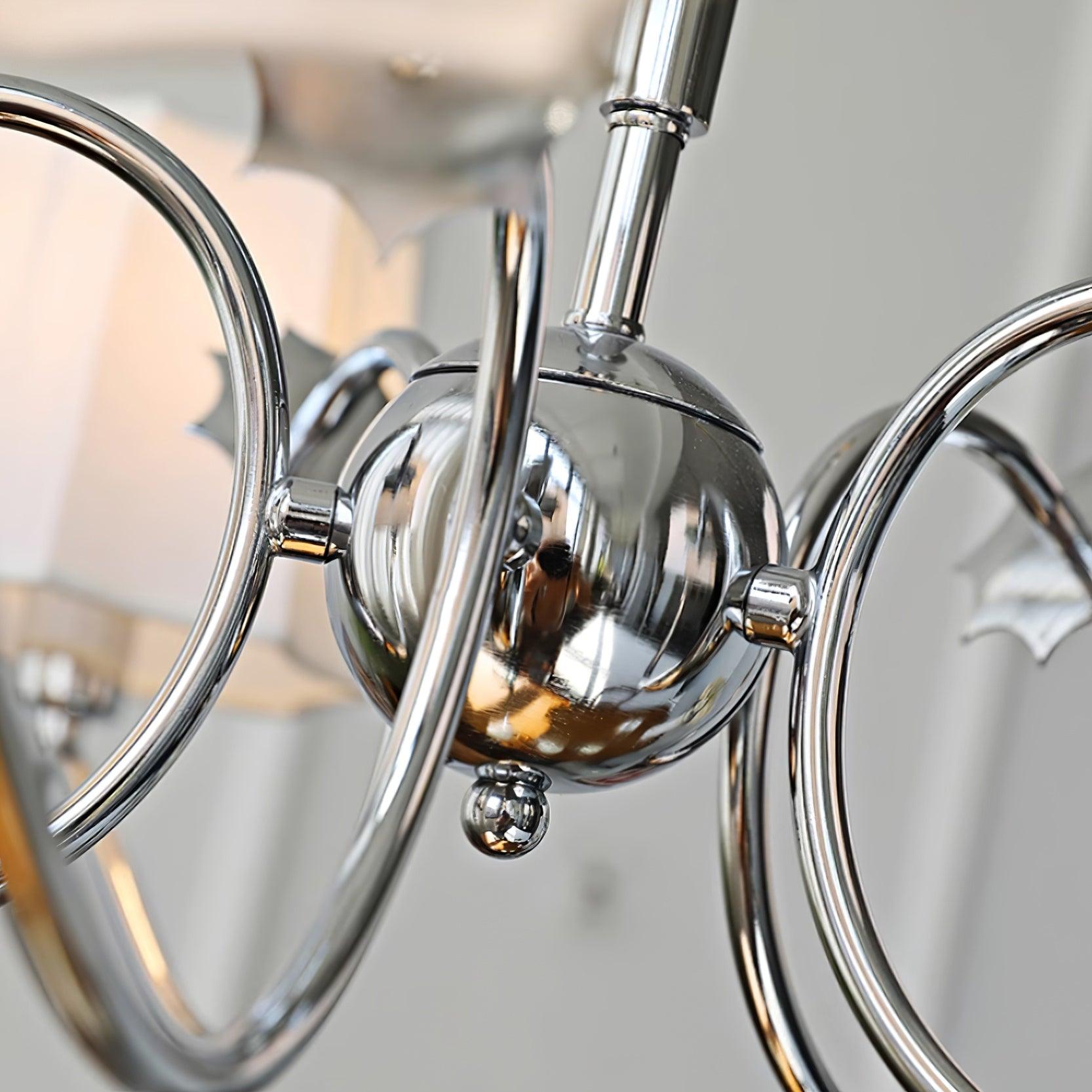 Rockville Chandelier Chrome White Elegant - Letslighting
