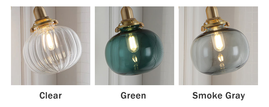 Baroque Wall Lamp Plug-In Smoke Glass Shade Brass Industrial - Letslighting