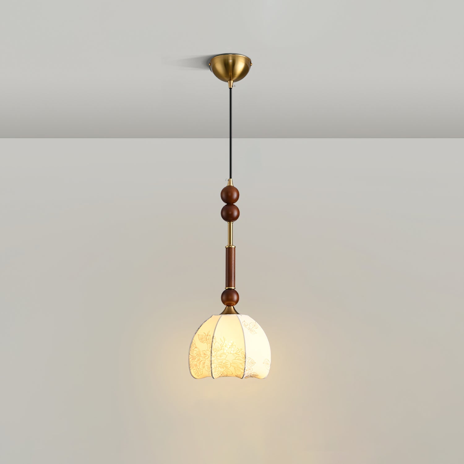 AmberGlow Vintage Wood Pendant Lamp - Letslighting