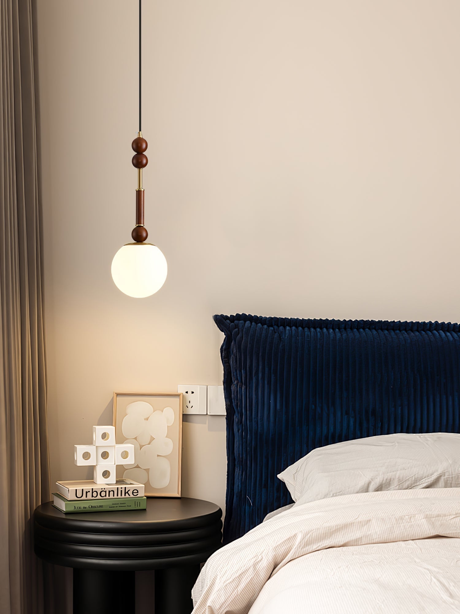 AmberGlow Vintage Wood Pendant Lamp - Letslighting