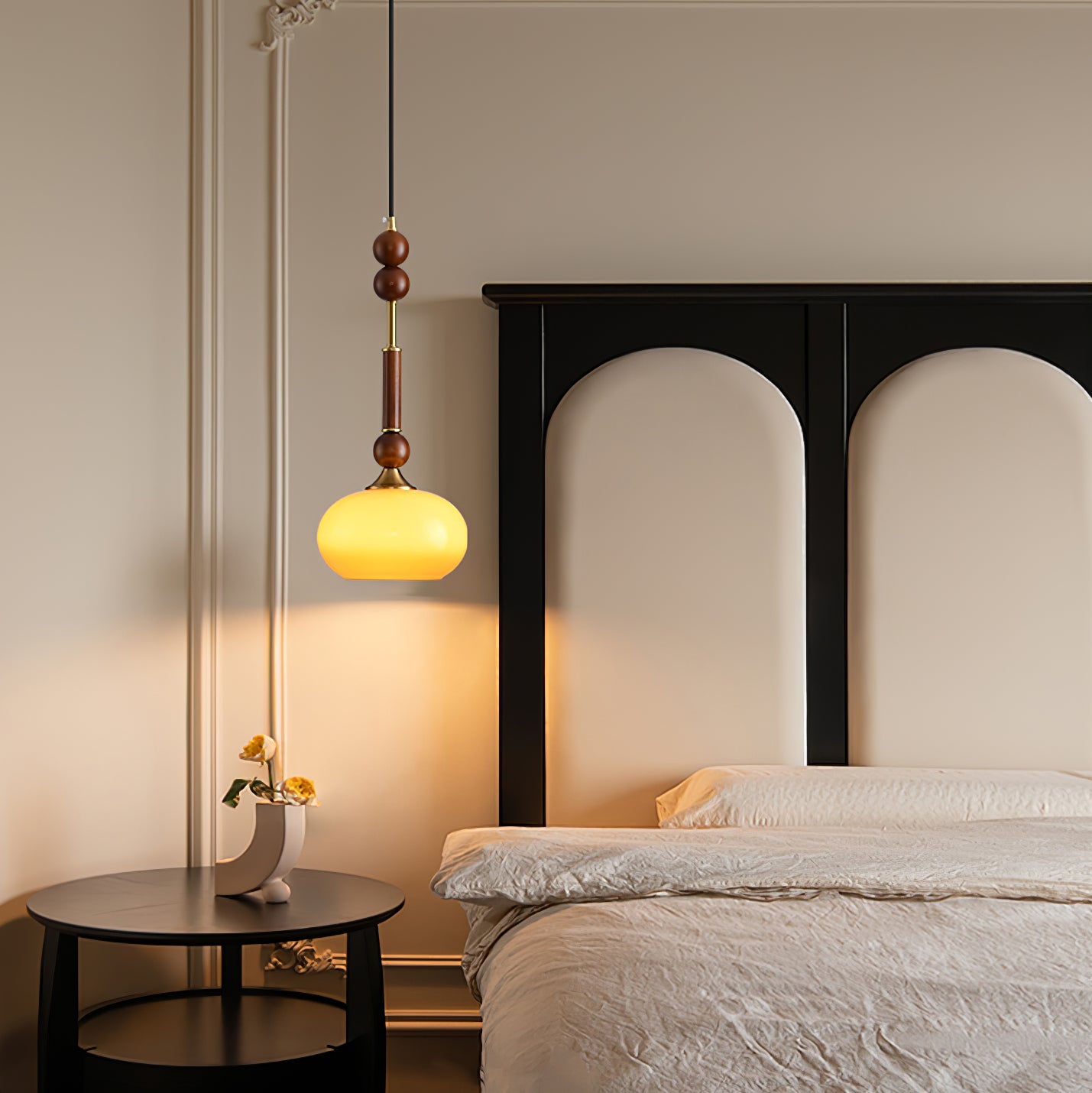 AmberGlow Vintage Wood Pendant Lamp - Letslighting