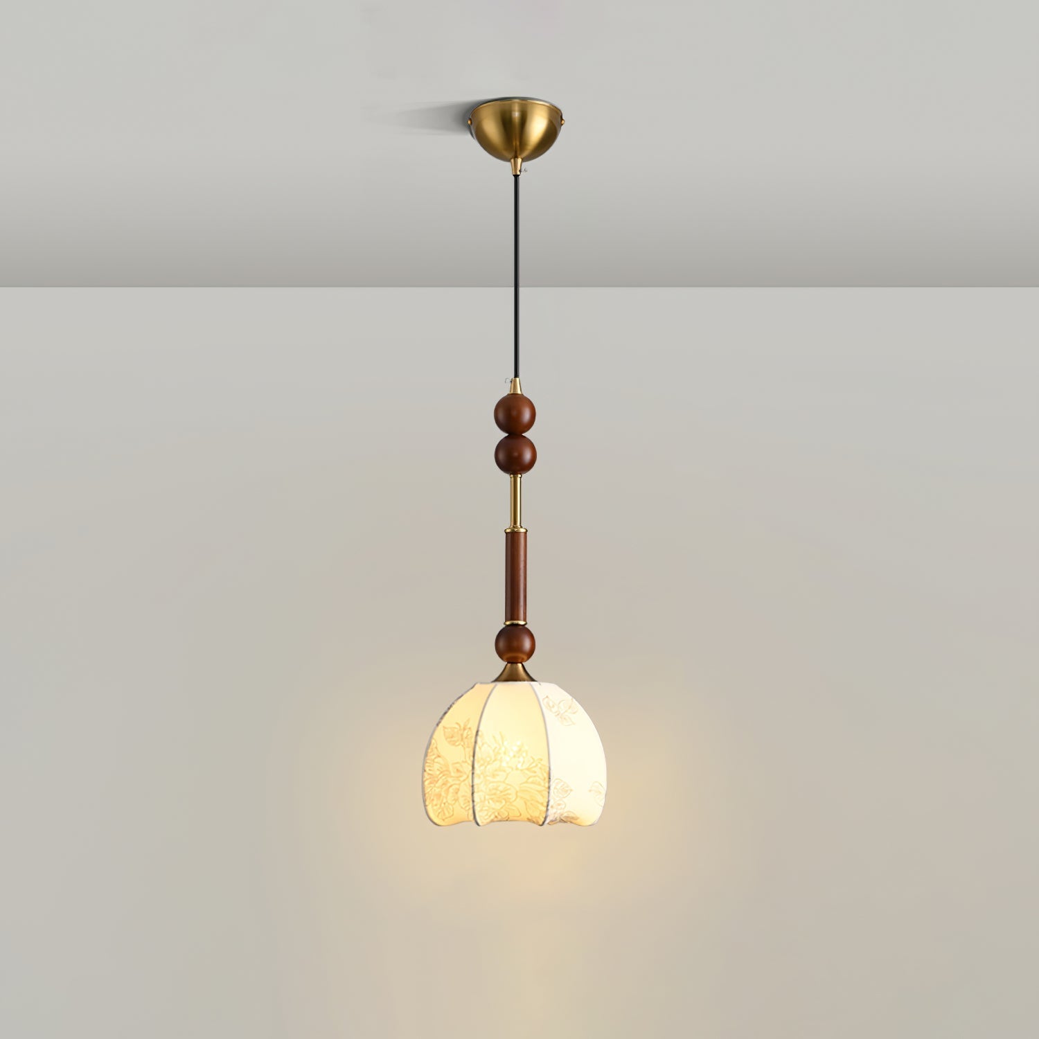 AmberGlow Vintage Wood Pendant Lamp - Letslighting