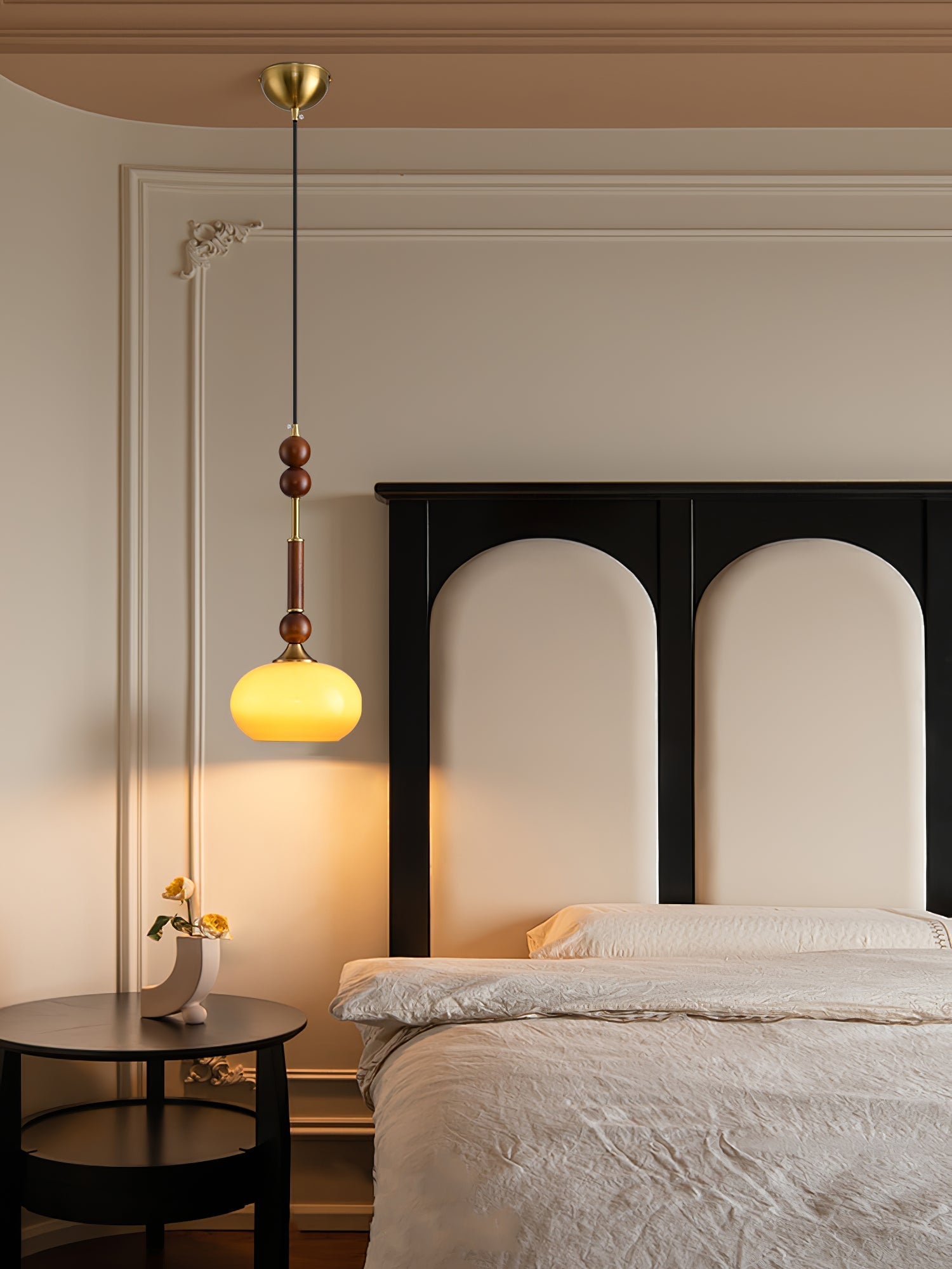 AmberGlow Vintage Wood Pendant Lamp - Letslighting