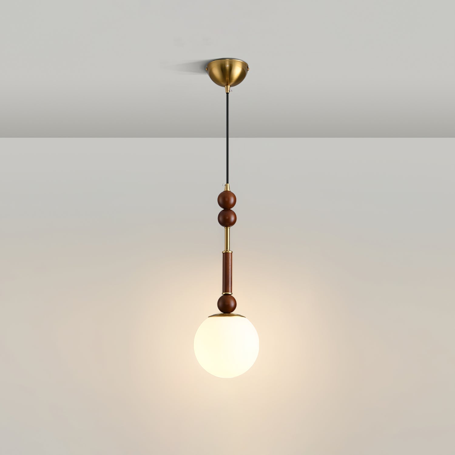 AmberGlow Vintage Wood Pendant Lamp - Letslighting