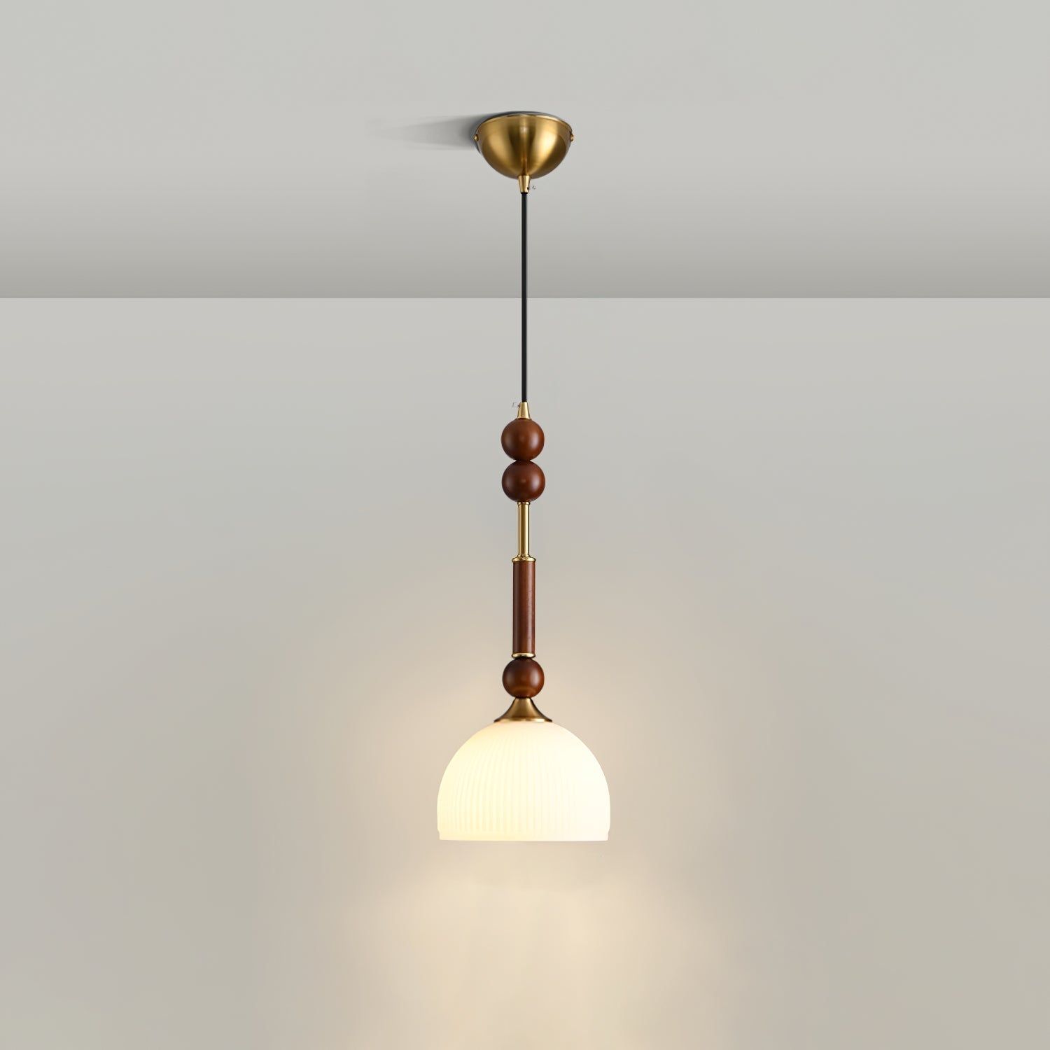 AmberGlow Vintage Wood Pendant Lamp - Letslighting
