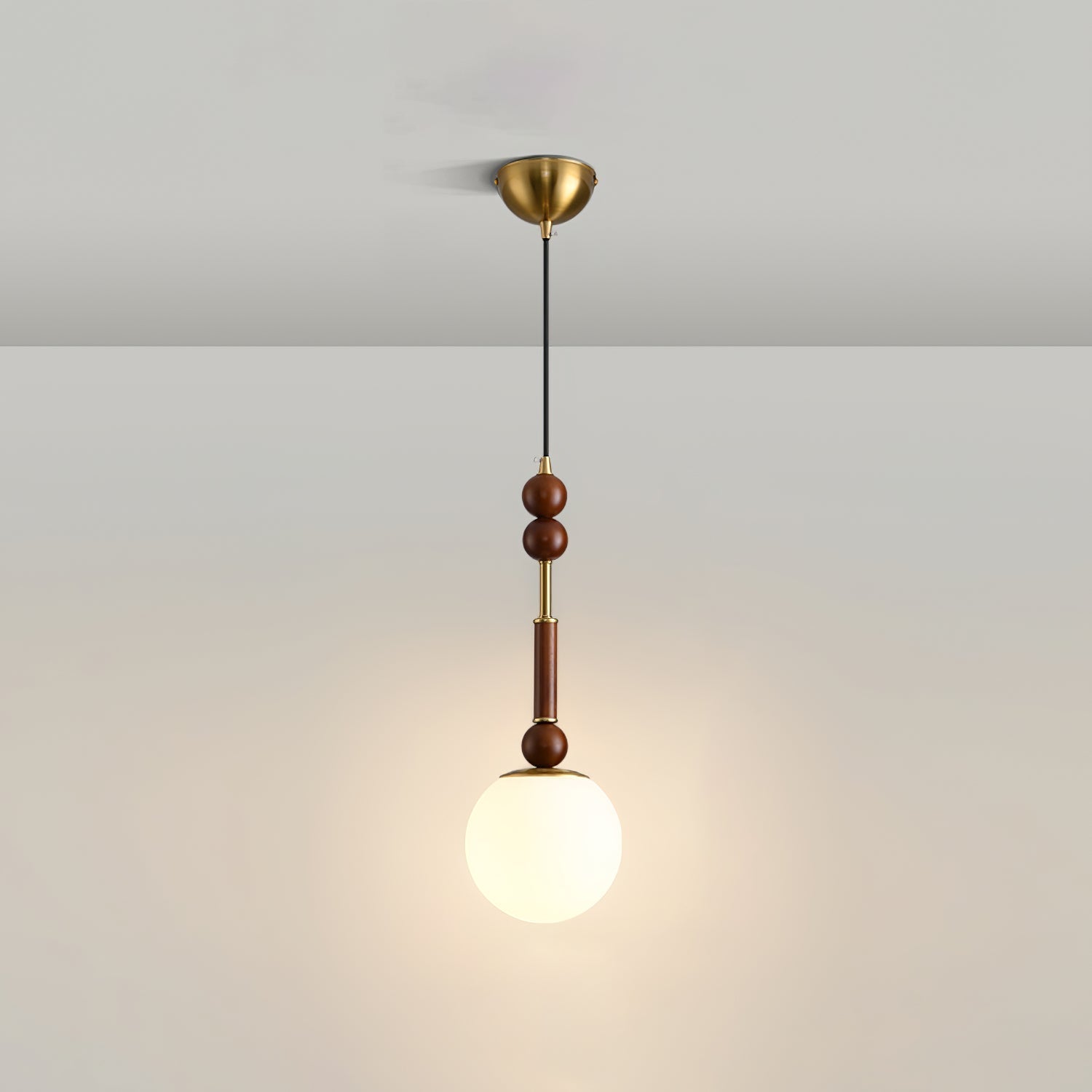 AmberGlow Vintage Wood Pendant Lamp - Letslighting