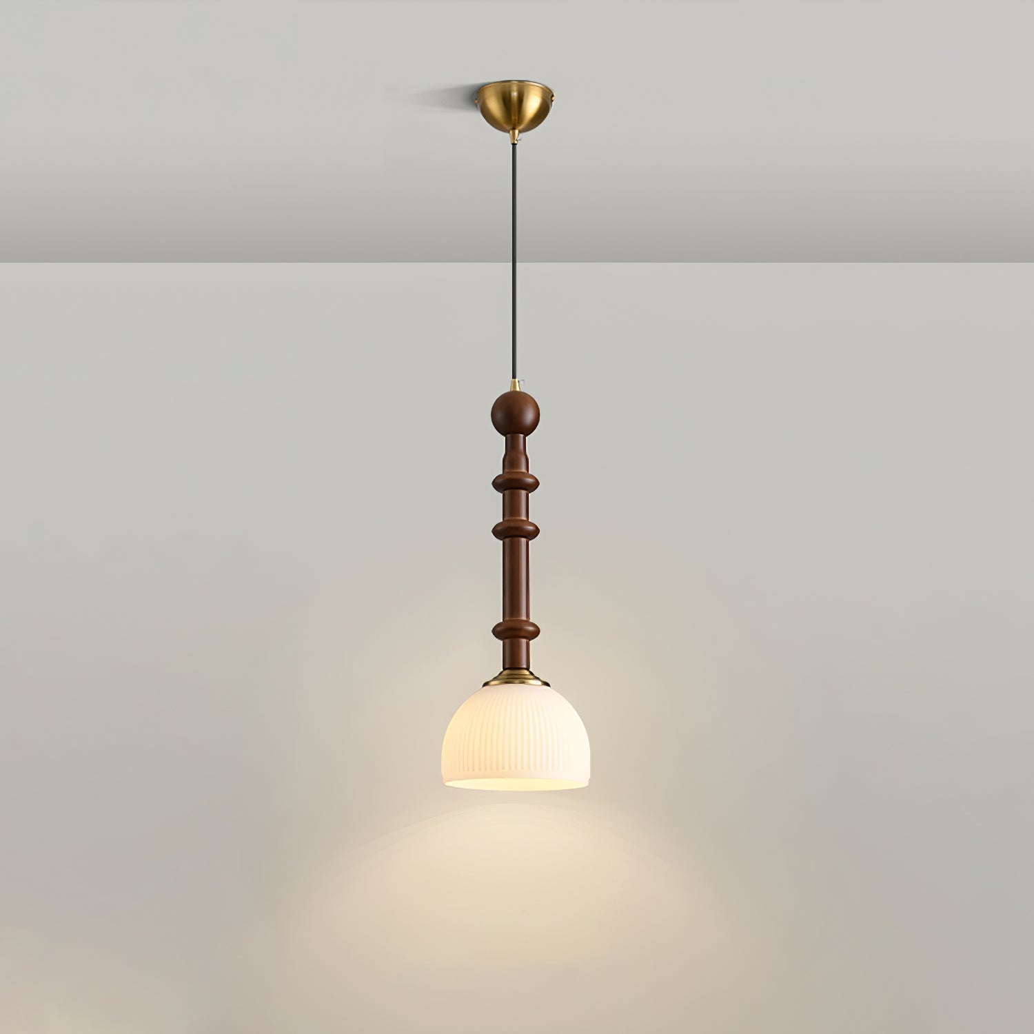 AmberGlow Vintage Wood Pendant Lamp - Letslighting