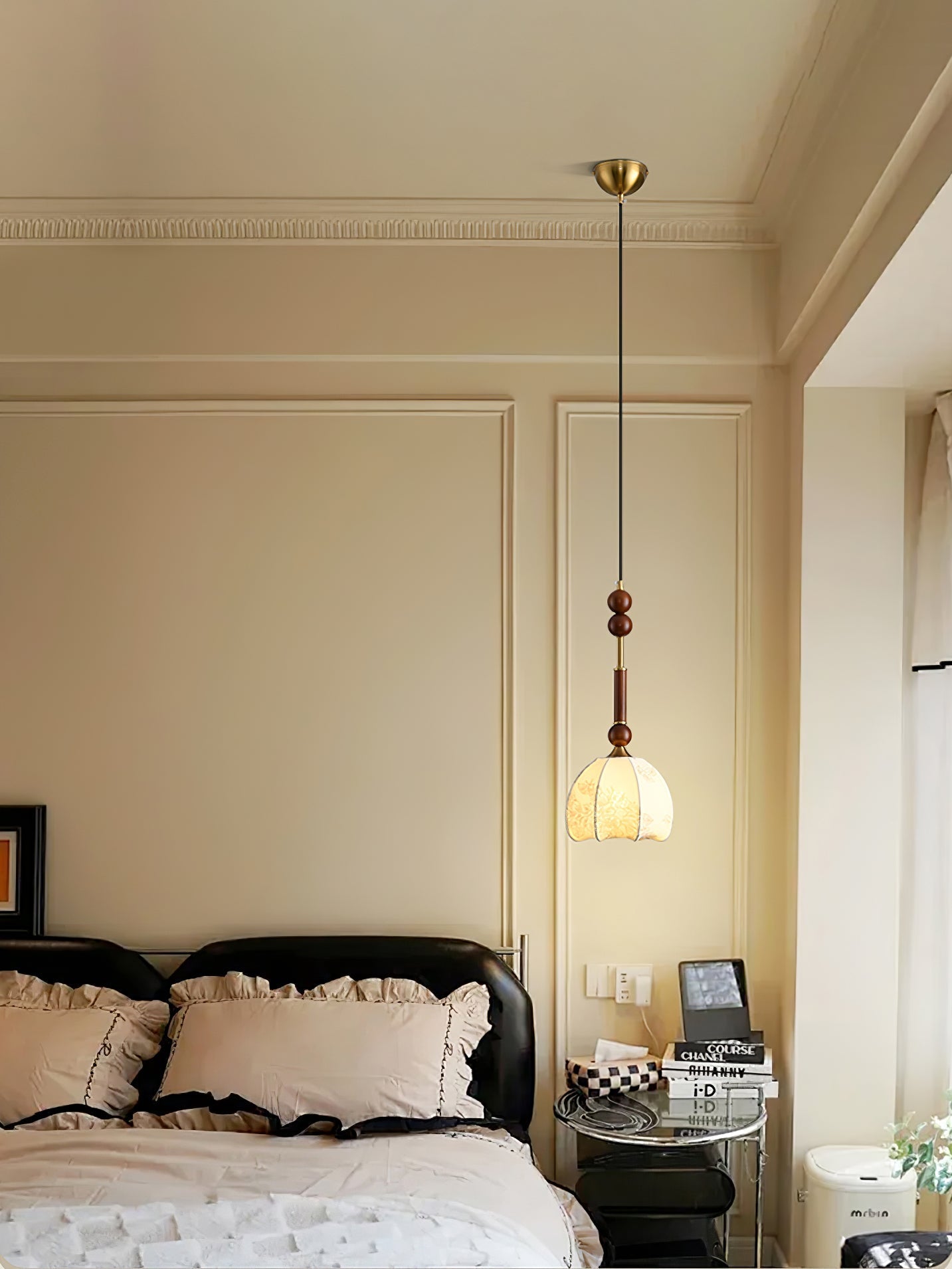 AmberGlow Vintage Wood Pendant Lamp - Letslighting