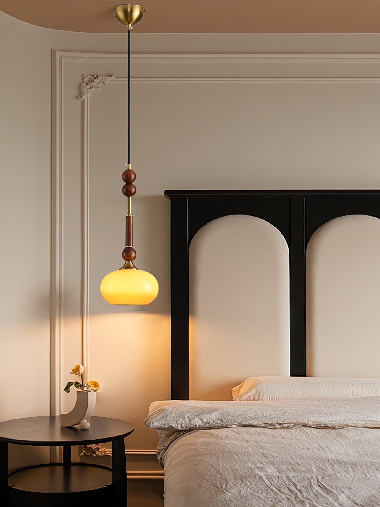 AmberGlow Vintage Wood Pendant Lamp - Letslighting