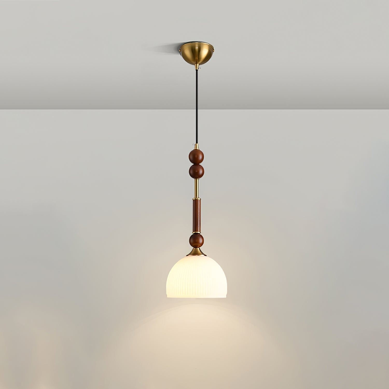 AmberGlow Vintage Wood Pendant Lamp - Letslighting