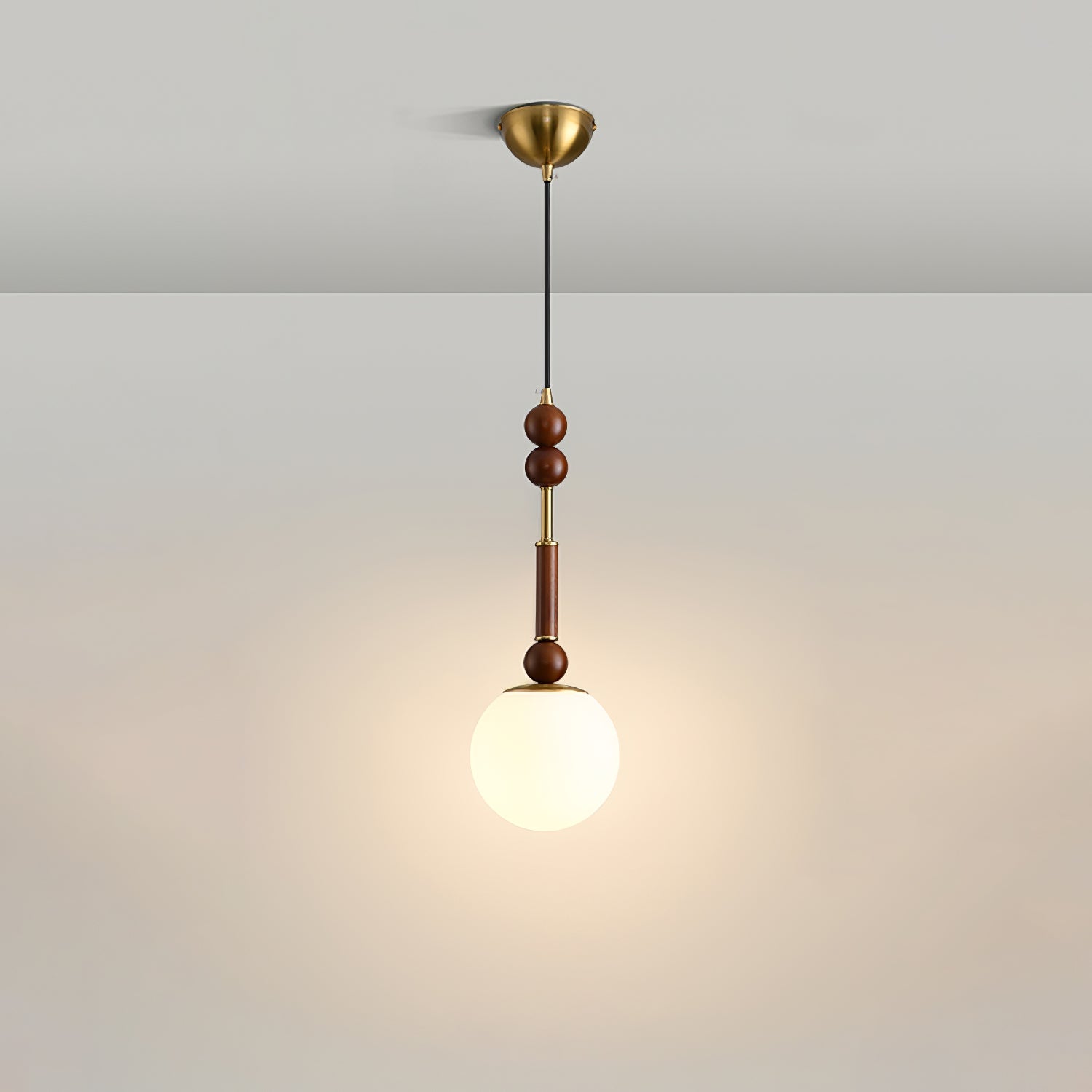 AmberGlow Vintage Wood Pendant Lamp - Letslighting