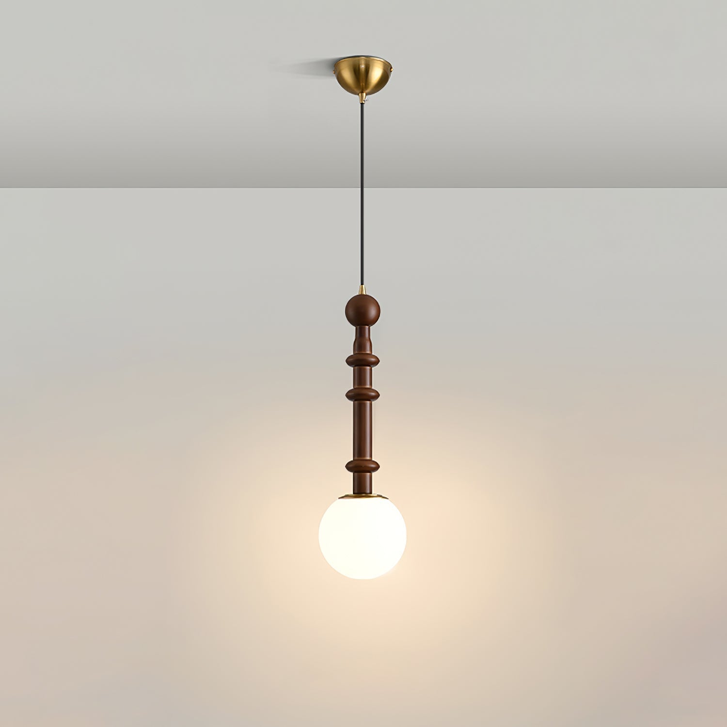 AmberGlow Vintage Wood Pendant Lamp - Letslighting