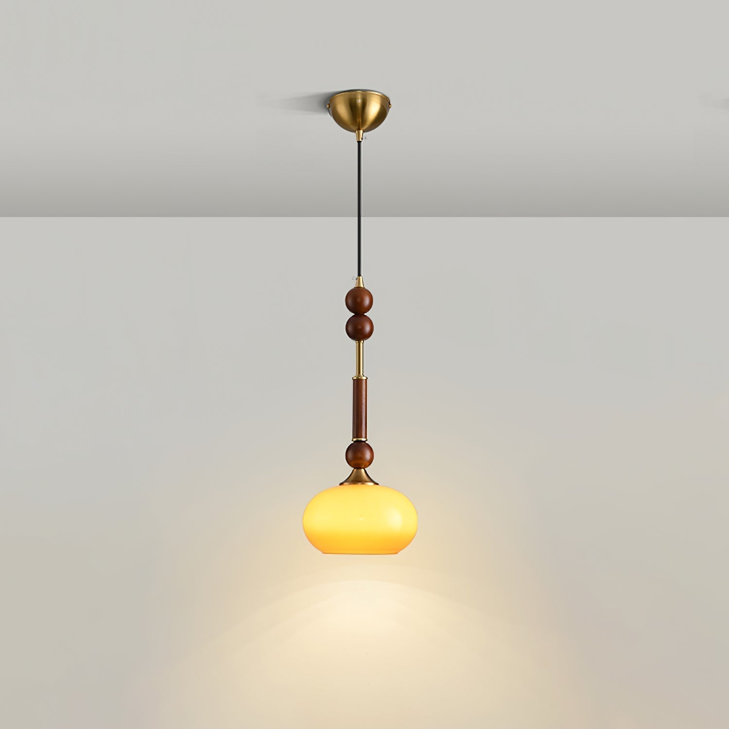 AmberGlow Vintage Wood Pendant Lamp - Letslighting