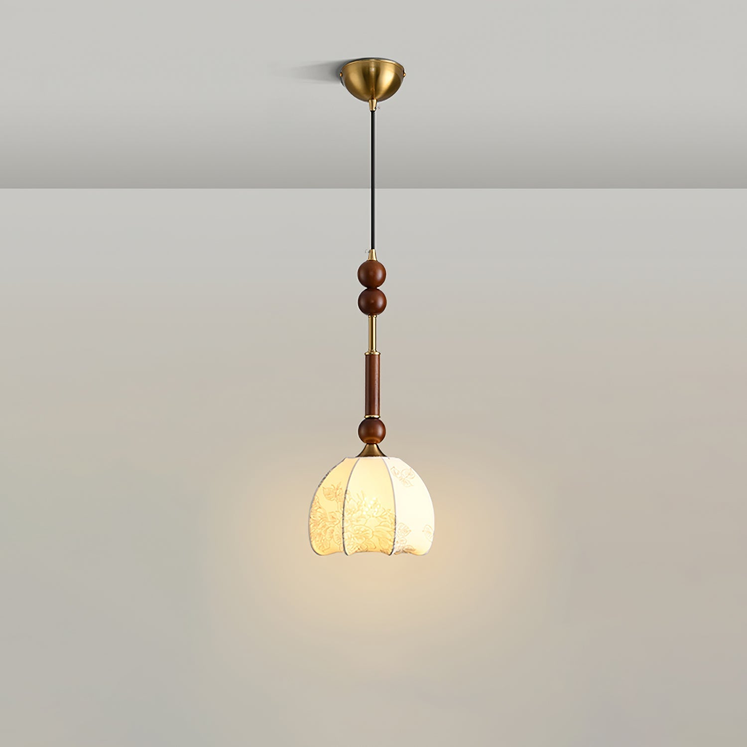 AmberGlow Vintage Wood Pendant Lamp - Letslighting
