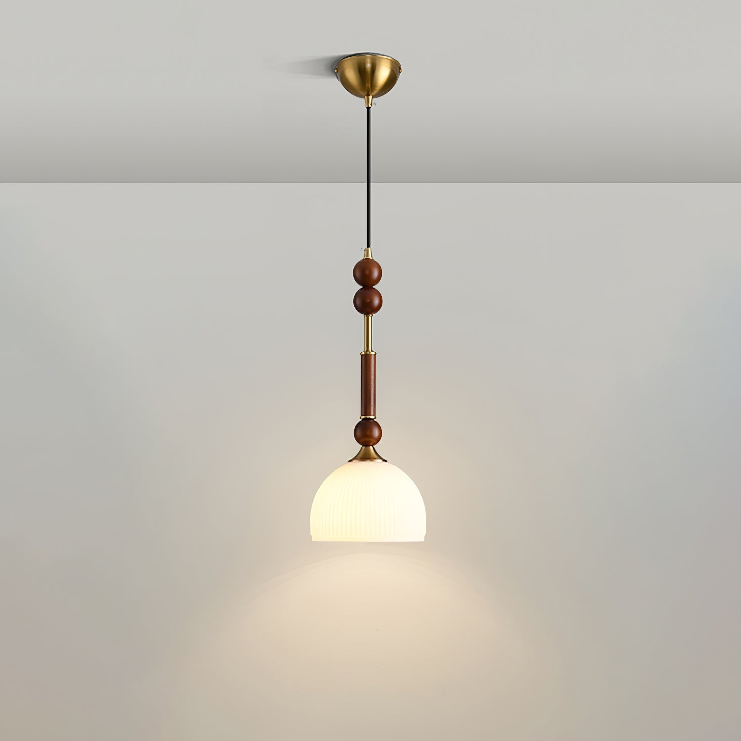 AmberGlow Vintage Wood Pendant Lamp - Letslighting