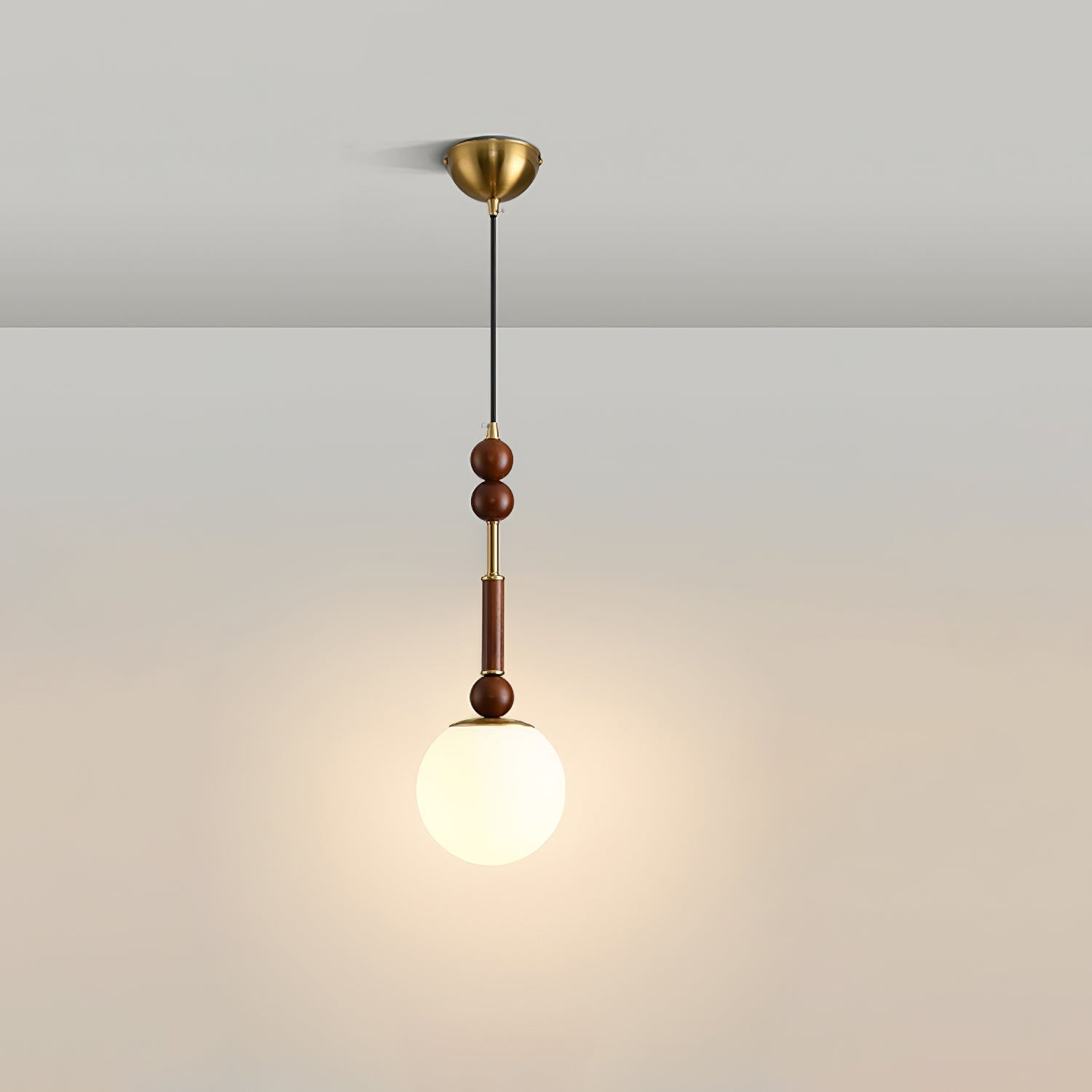 AmberGlow Vintage Wood Pendant Lamp - Letslighting
