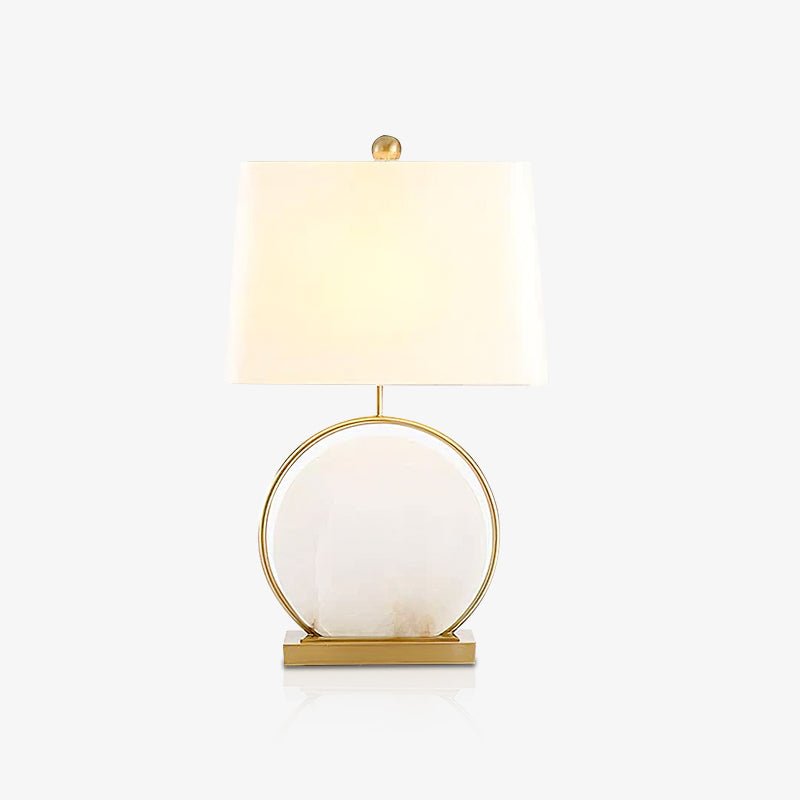 Cirilina Ring Base Alabaster Table Lamp - Letslighting