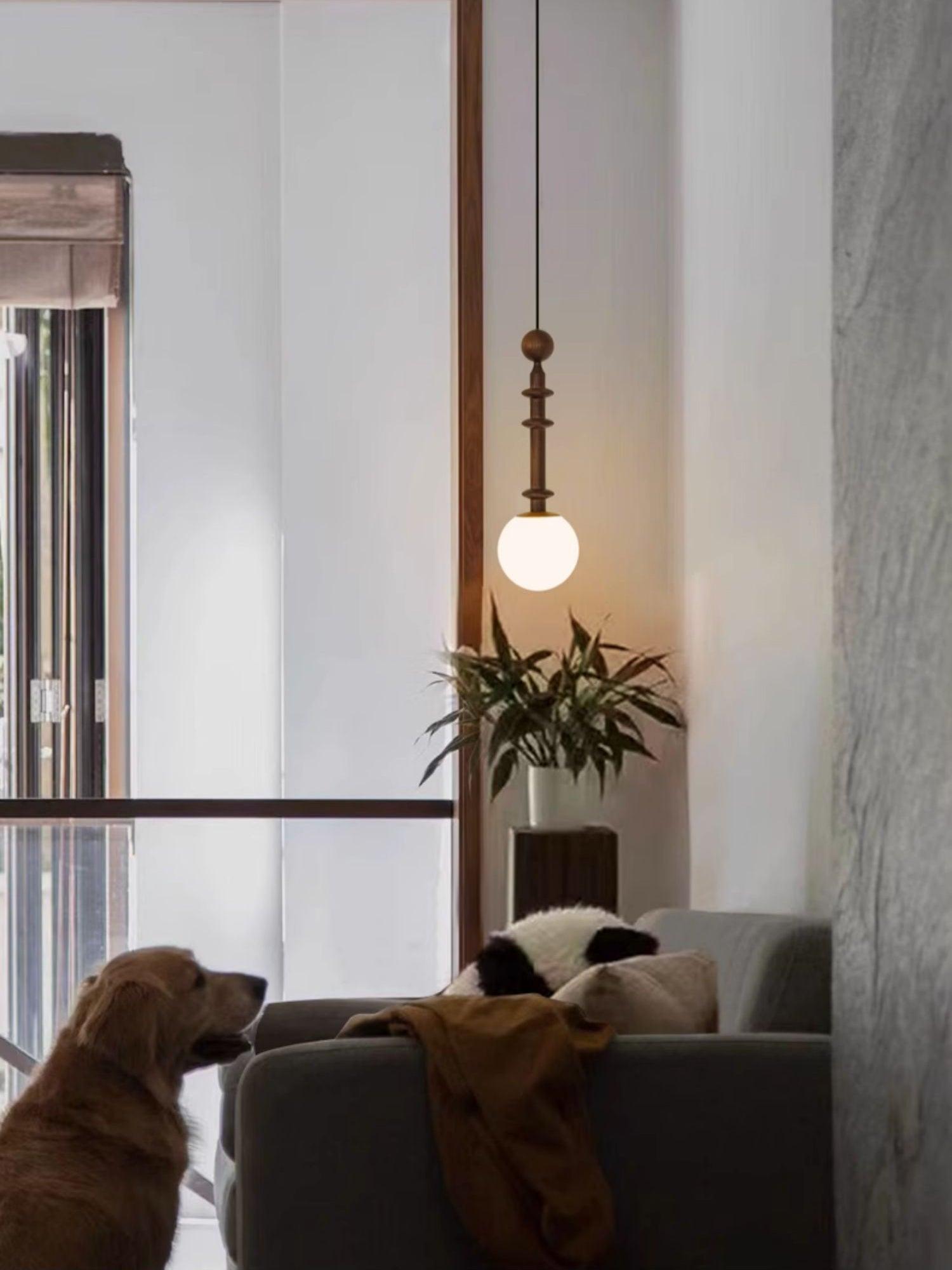 Vesera Wood Industrial Pendant Light - Letslighting