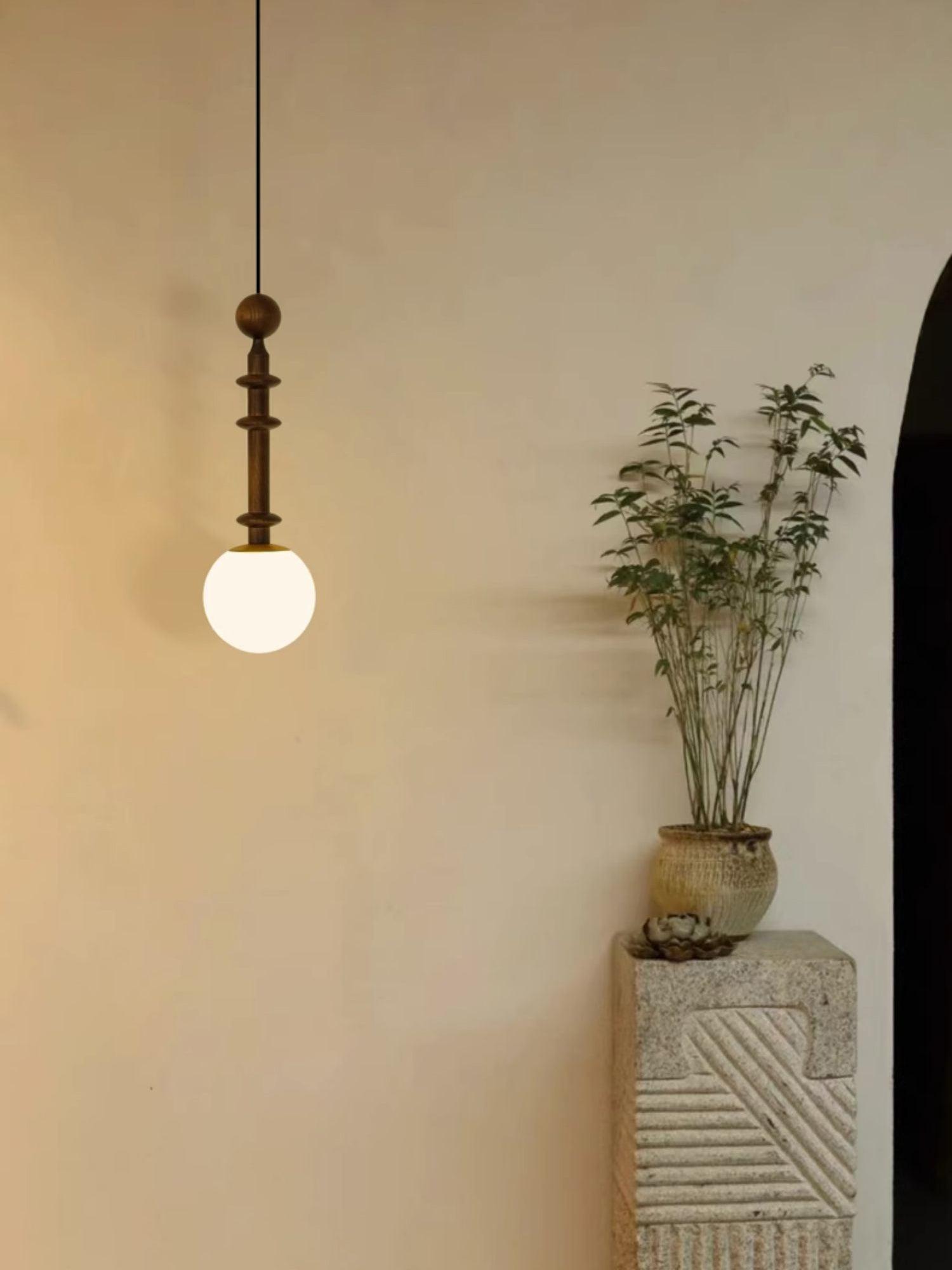 Vesera Wood Industrial Pendant Light - Letslighting