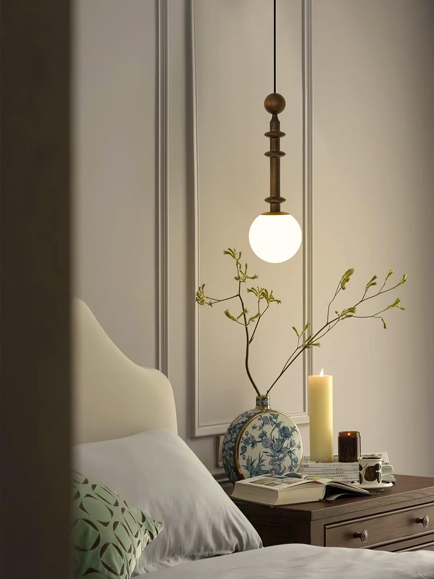 Vesera Wood Industrial Pendant Light - Letslighting