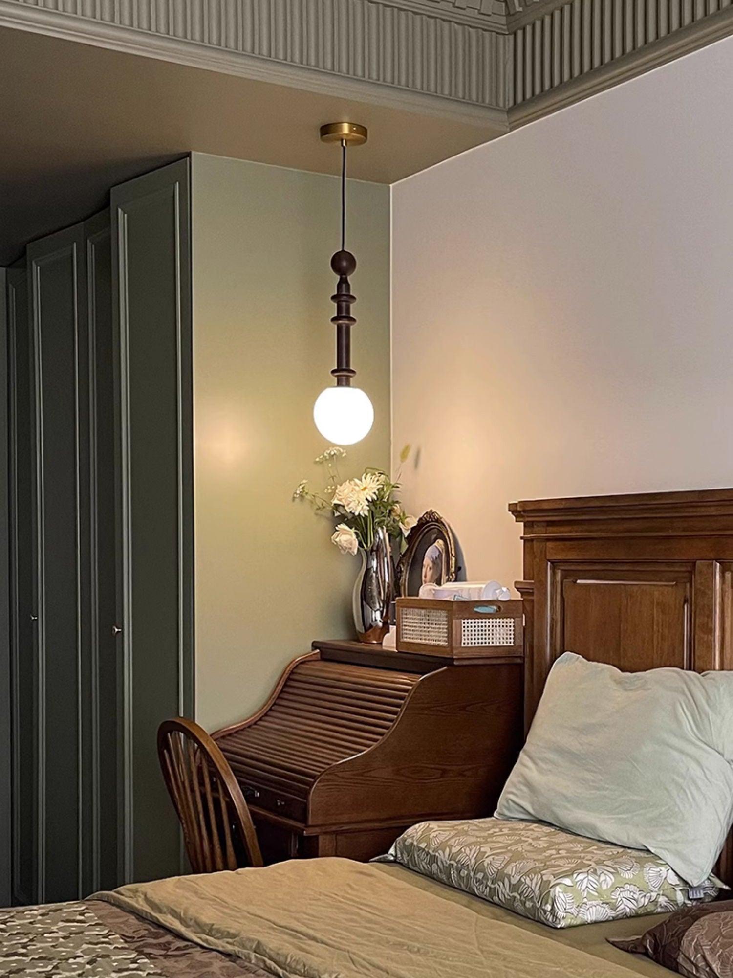 Vesera Wood Industrial Pendant Light - Letslighting