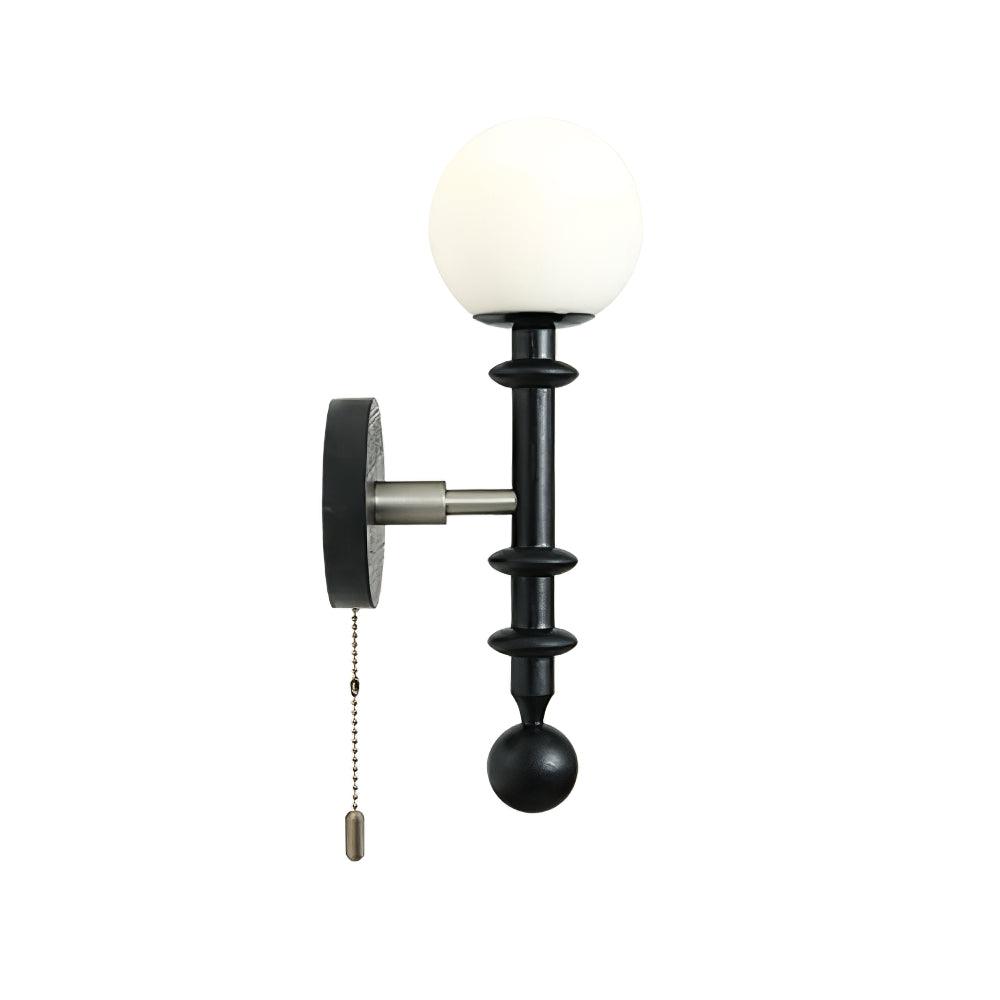 Elmiror Elegance Roman Column Glass Wood Wall Lamp - Letslighting