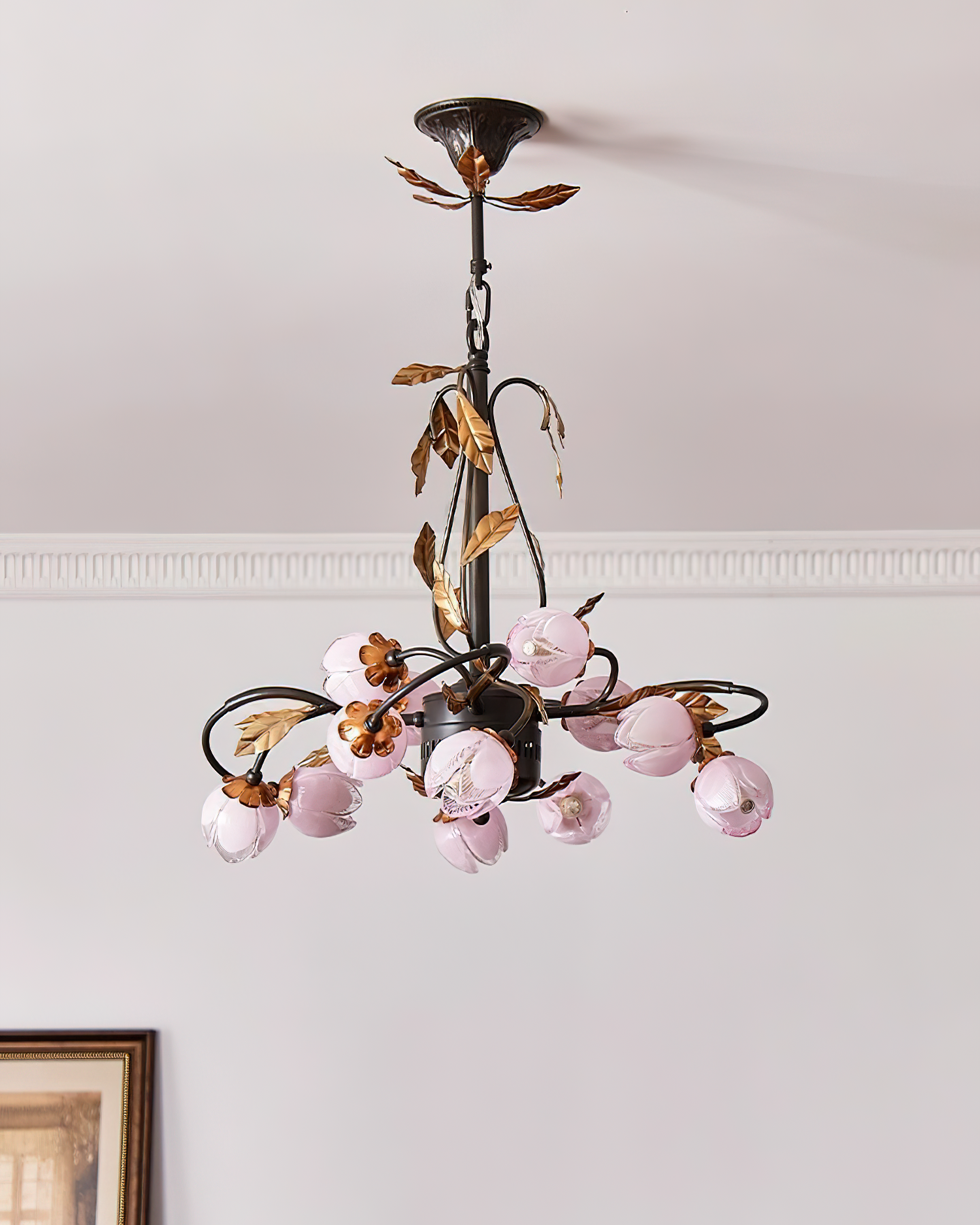 Giulia Chandelier Floral Glass Romantic Elegance - Letslighting