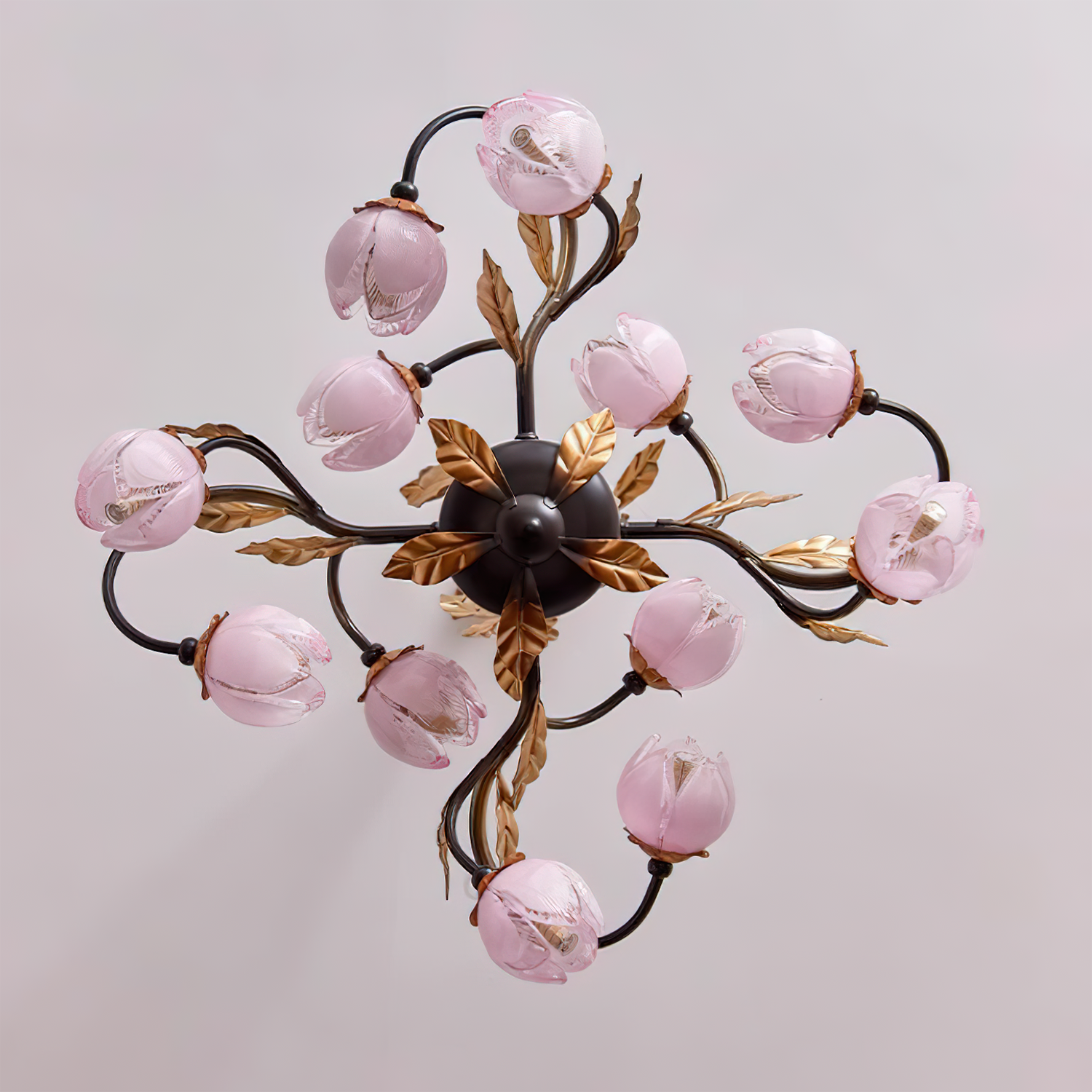 Giulia Chandelier Blush Petal Floral Branches - Letslighting