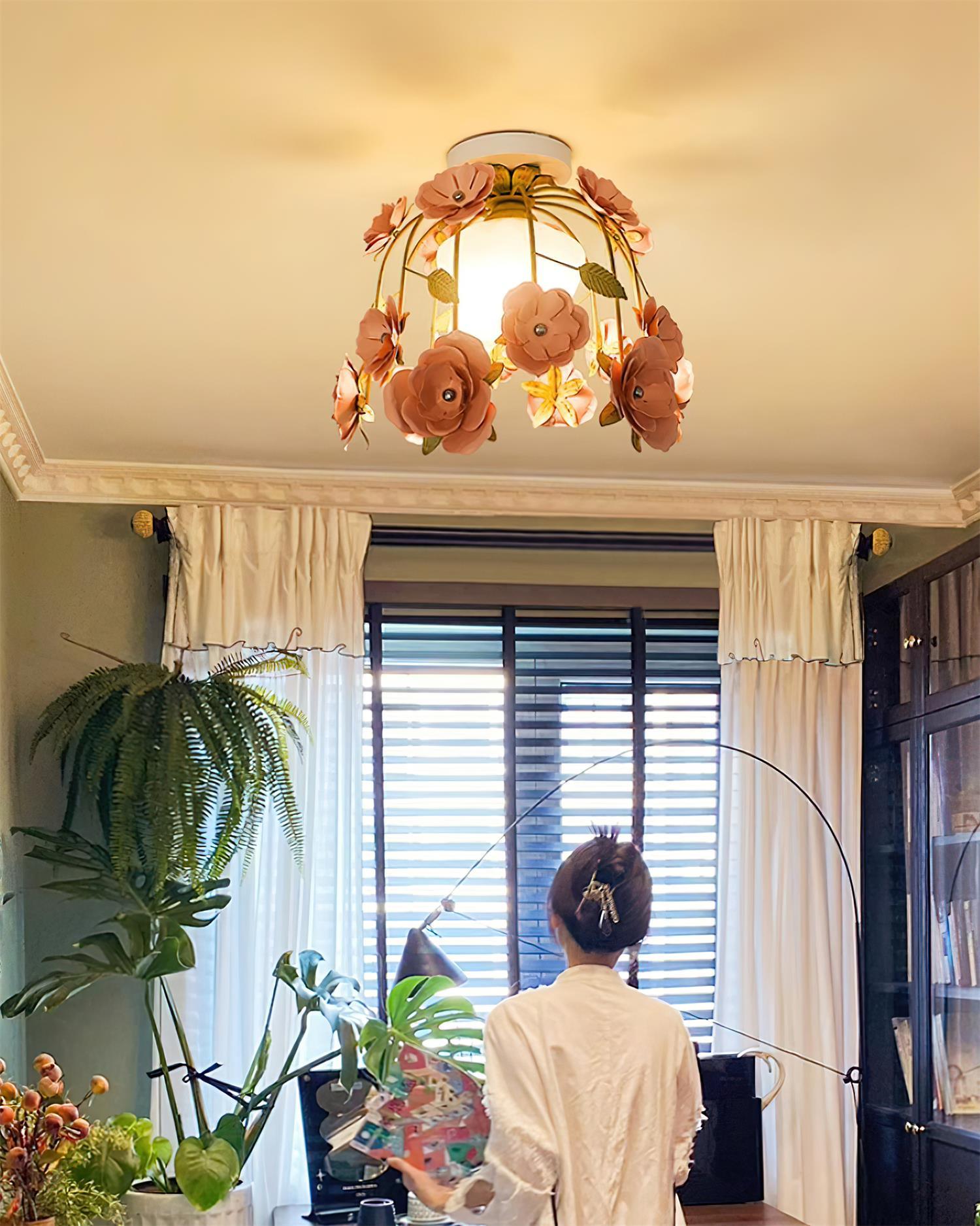 Ceiling Light Canopy Floral Blossom Romantic Ambience - Letslighting