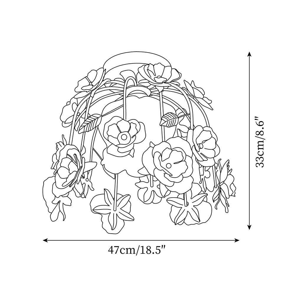 Ceiling Light Canopy Floral Blossom Romantic Ambience - Letslighting
