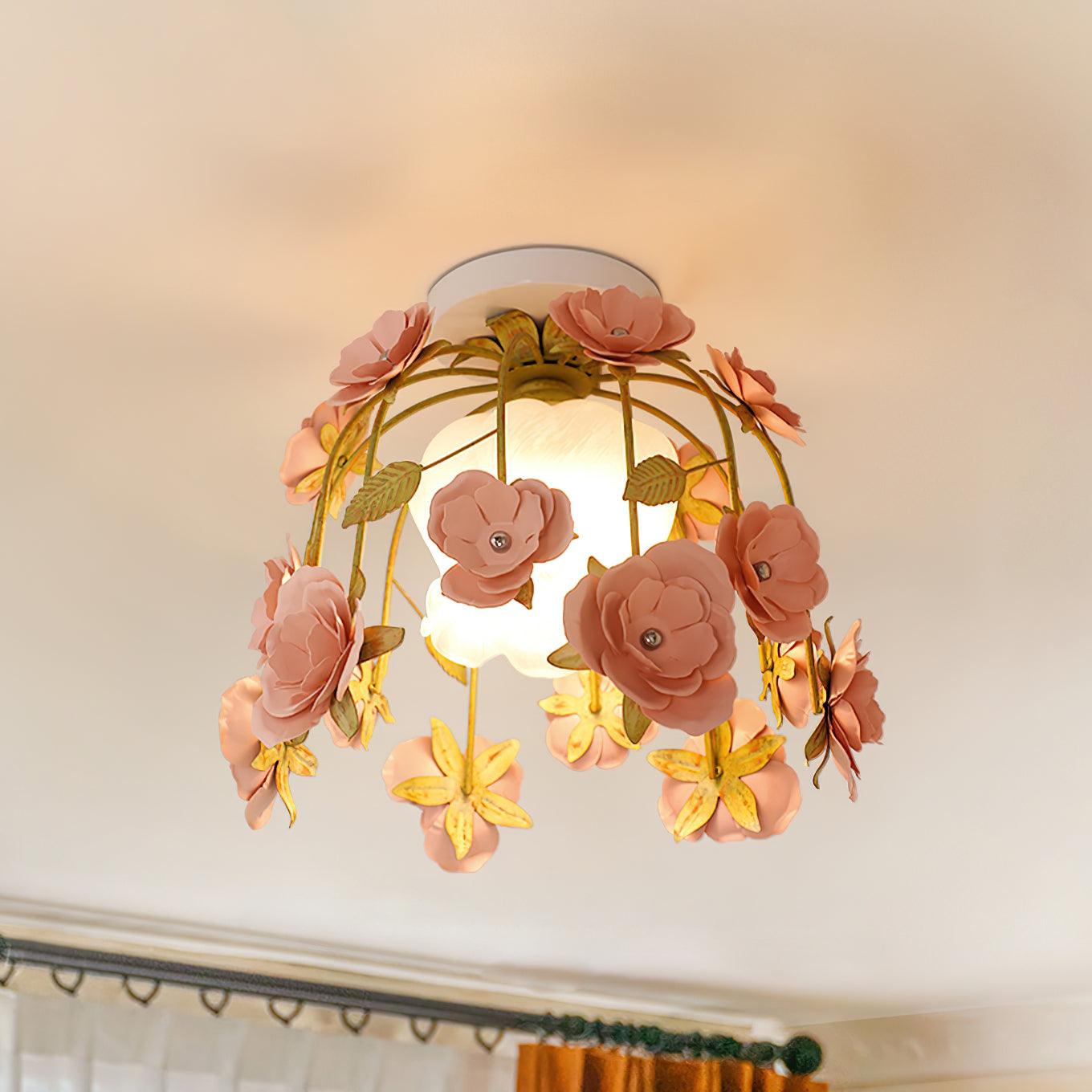 Ceiling Light Canopy Floral Blossom Romantic Ambience - Letslighting