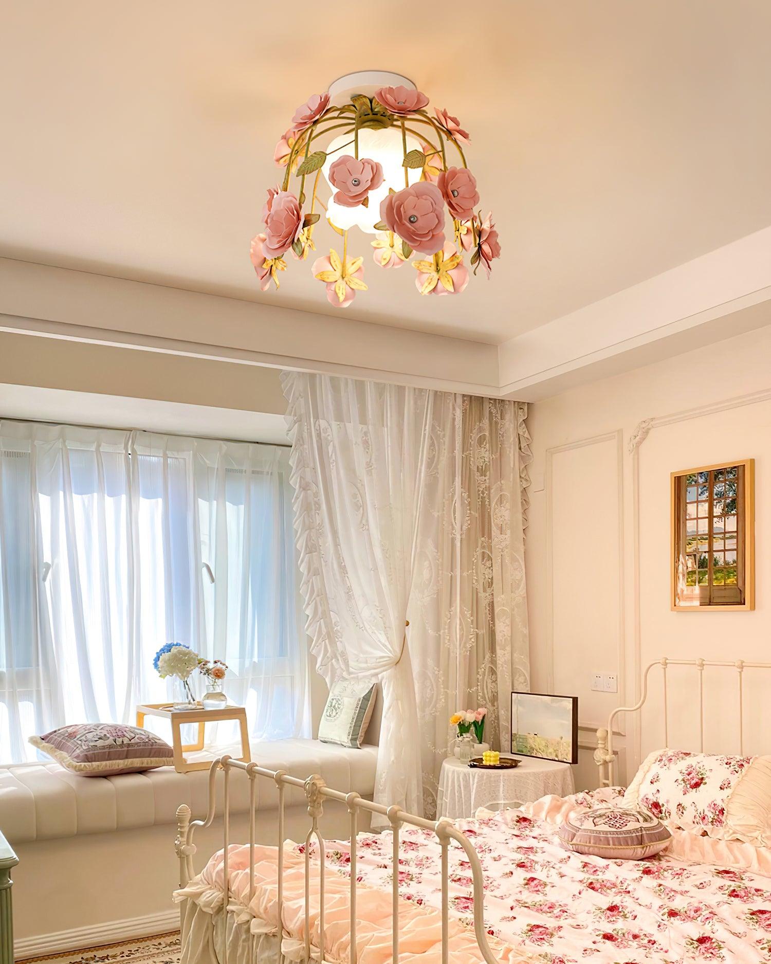 Ceiling Light Canopy Floral Blossom Romantic Ambience - Letslighting