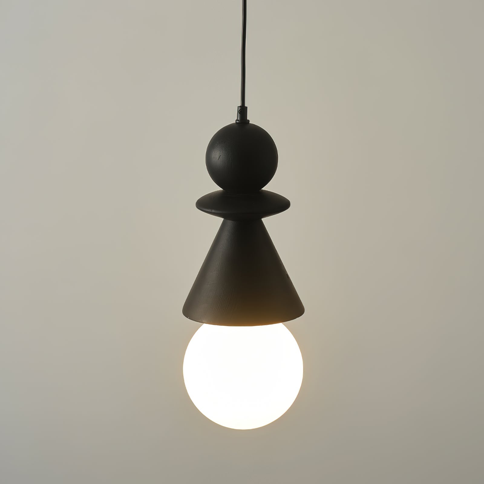Aphais Modern Minimalist Rook Wooden Glass Pendant Lamp - Letslighting